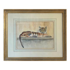 “Le Tigre” Watercolor and Pencil on Paper by Walter Pach