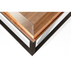 Le Tray Straight Legs, Coffee Table or Cocktail Table, Oak/Oiled Bronze