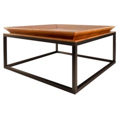 Le Tray Straight Legs, Coffee Table or Cocktail Table, Oak/Oiled Bronze