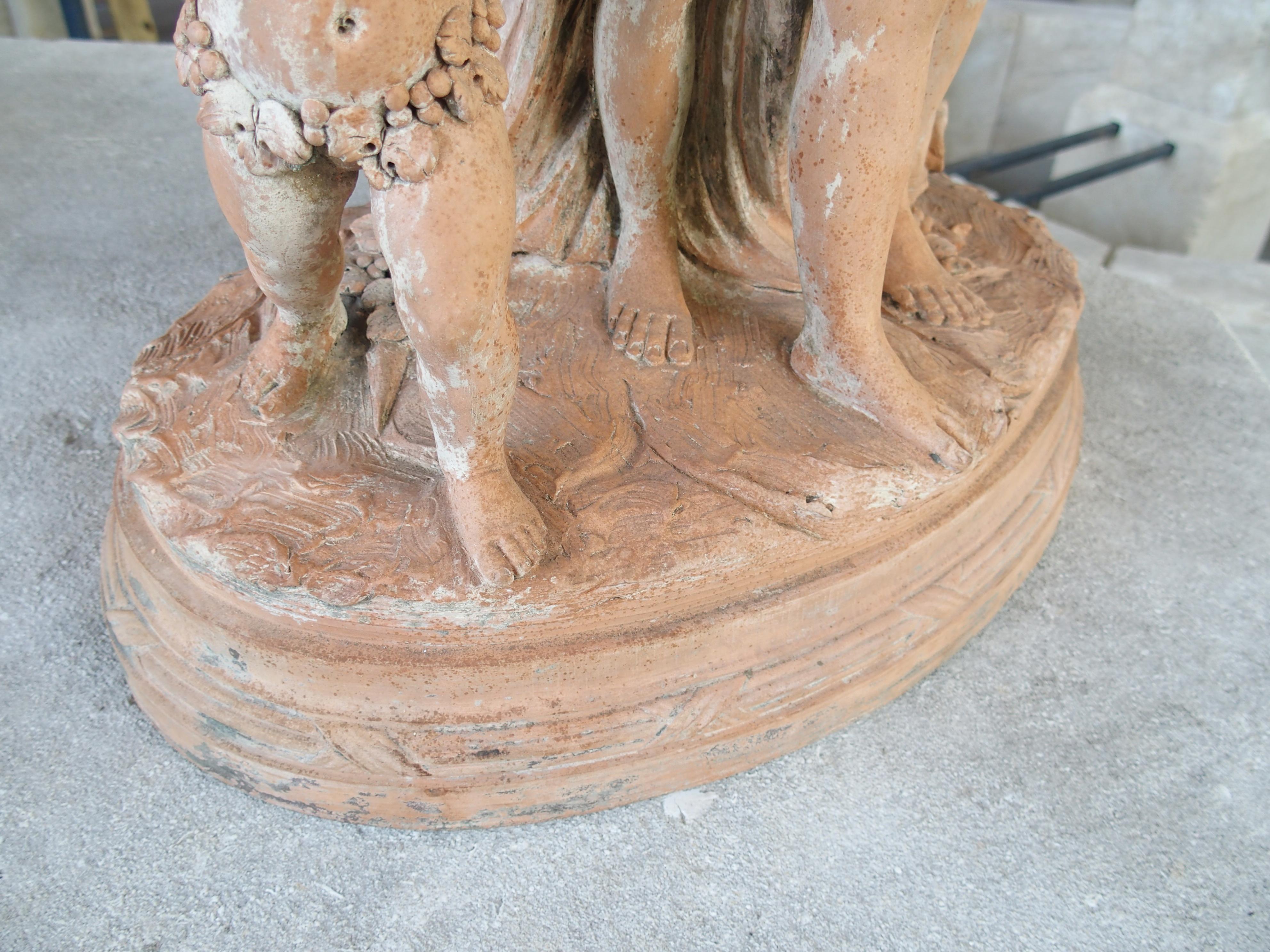 Le Triomphe de Bacchus, 19th Century French Terra Cotta Sculpture after Clodion For Sale 5