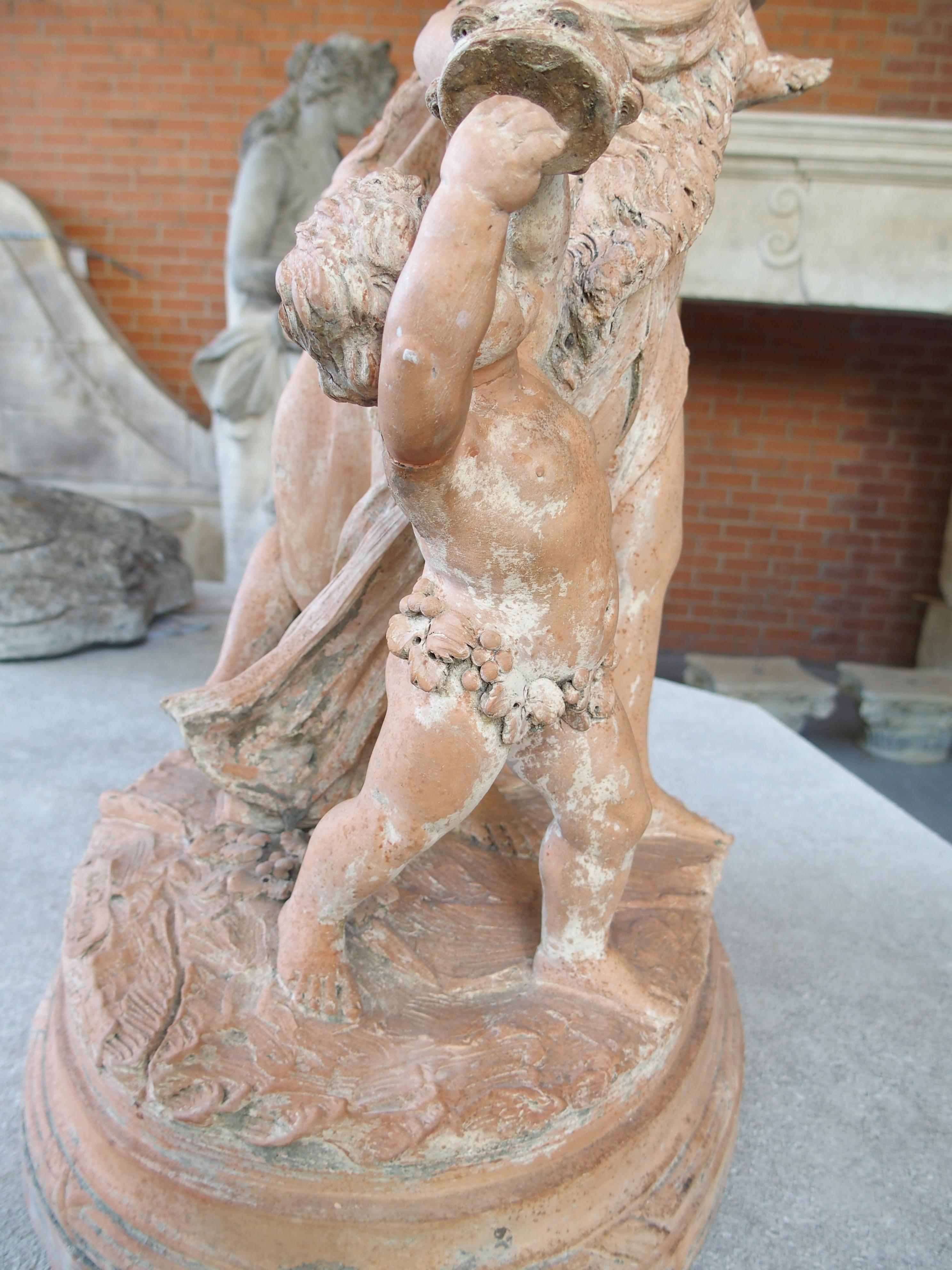 Le Triomphe de Bacchus, 19th Century French Terra Cotta Sculpture after Clodion For Sale 8