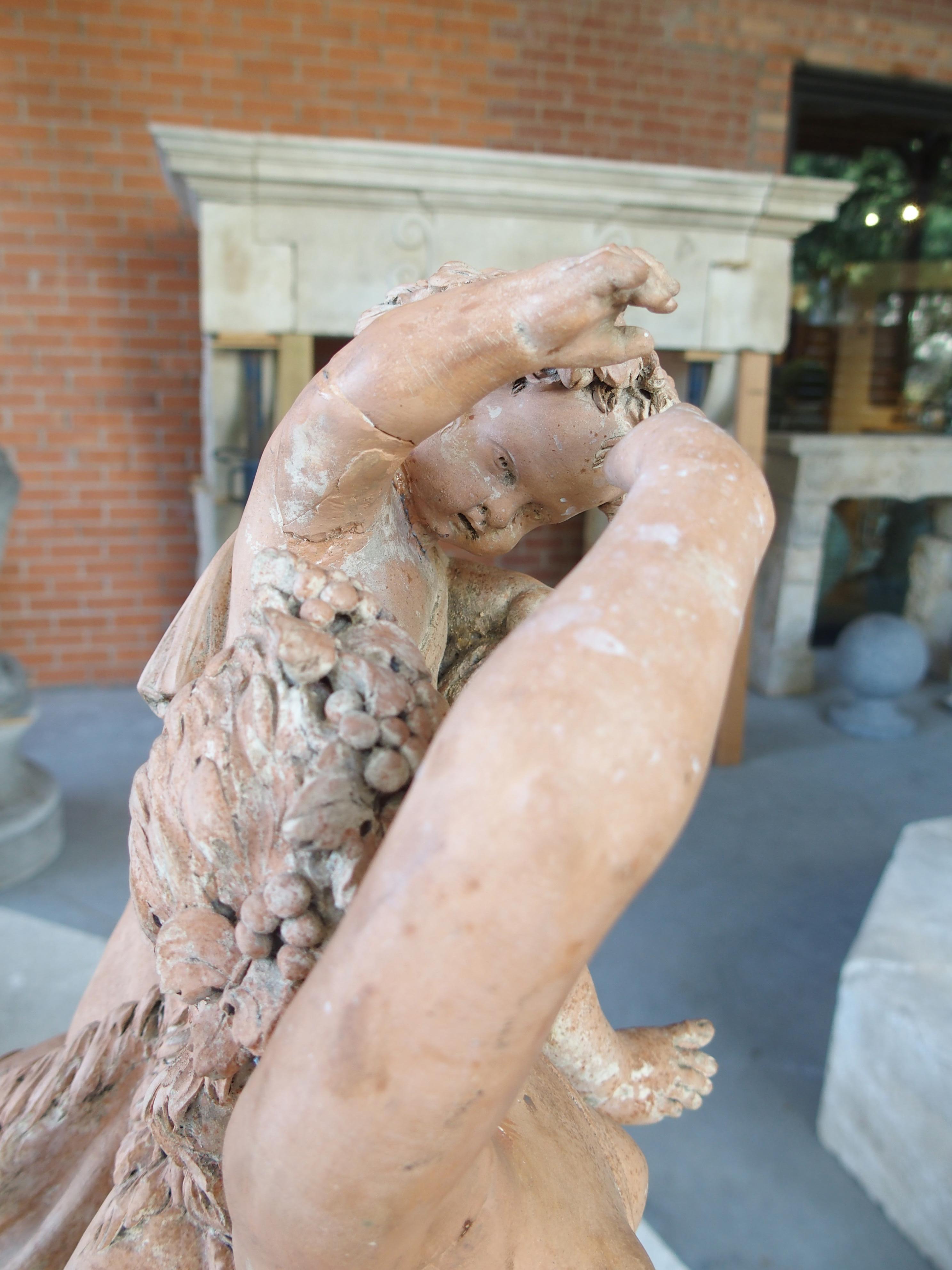 Le Triomphe de Bacchus, 19th Century French Terra Cotta Sculpture after Clodion For Sale 9