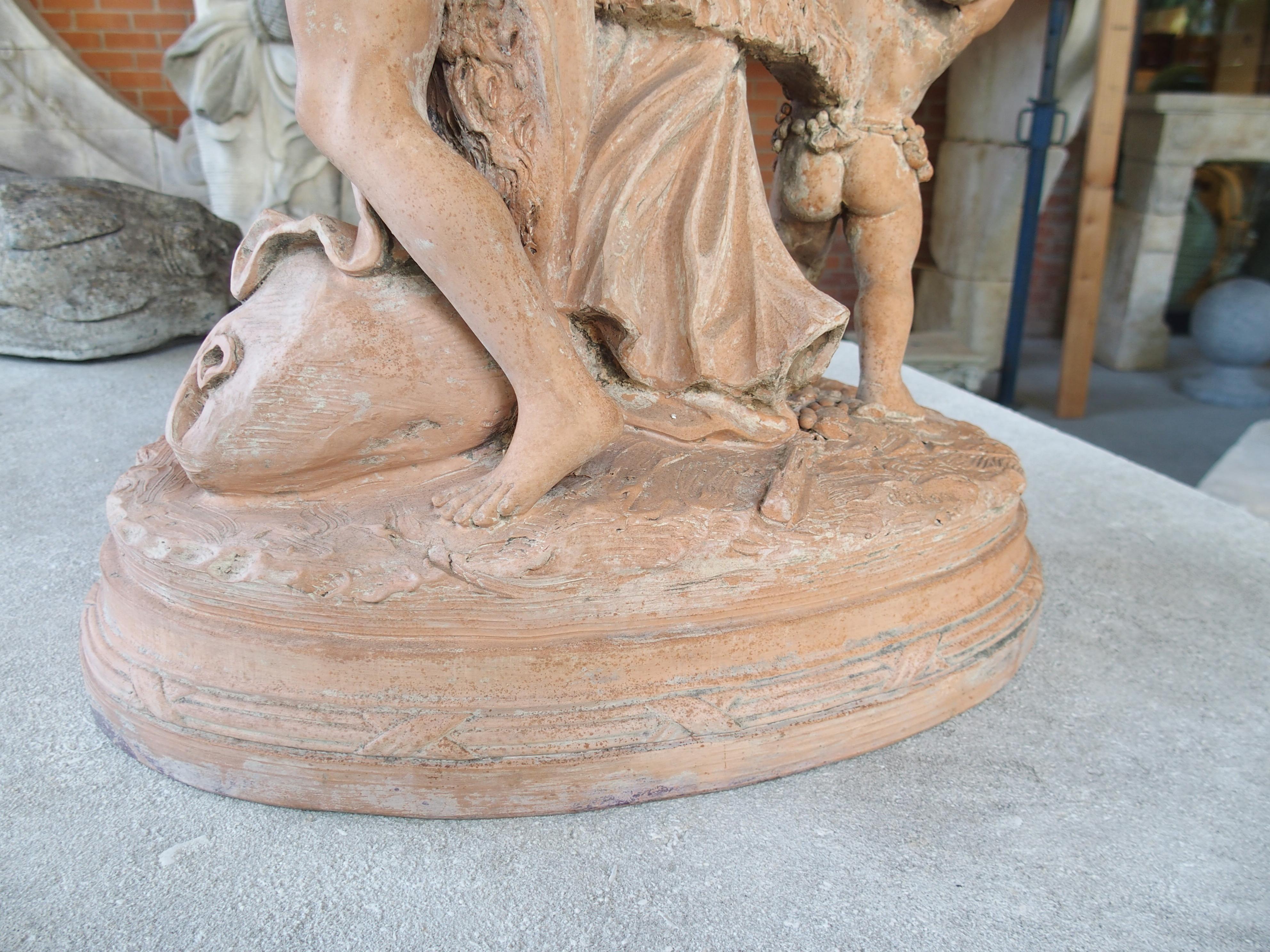 Le Triomphe de Bacchus, 19th Century French Terra Cotta Sculpture after Clodion For Sale 12