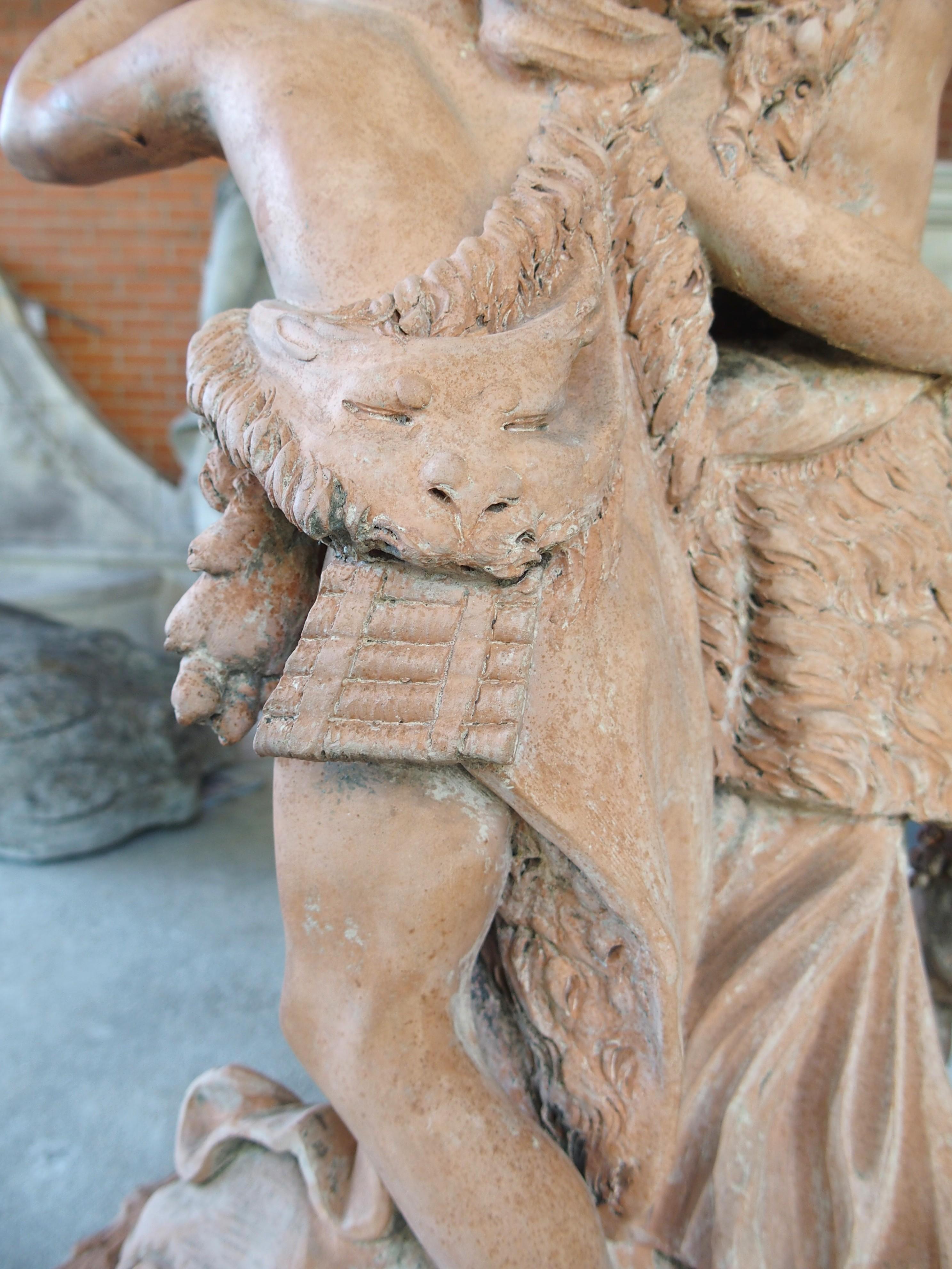 Le Triomphe de Bacchus, 19th Century French Terra Cotta Sculpture after Clodion For Sale 13