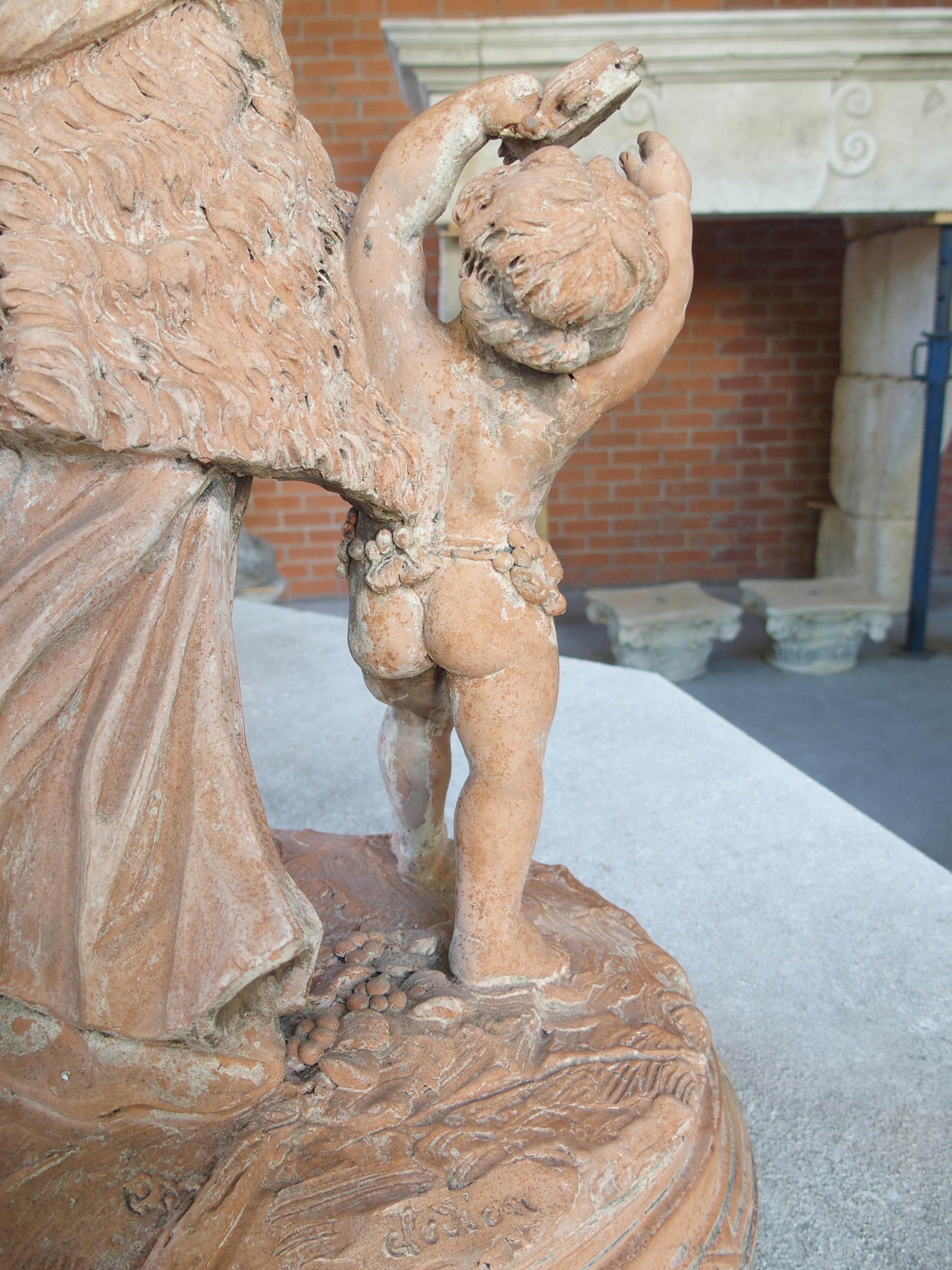 Le Triomphe de Bacchus, 19th Century French Terra Cotta Sculpture after Clodion For Sale 15