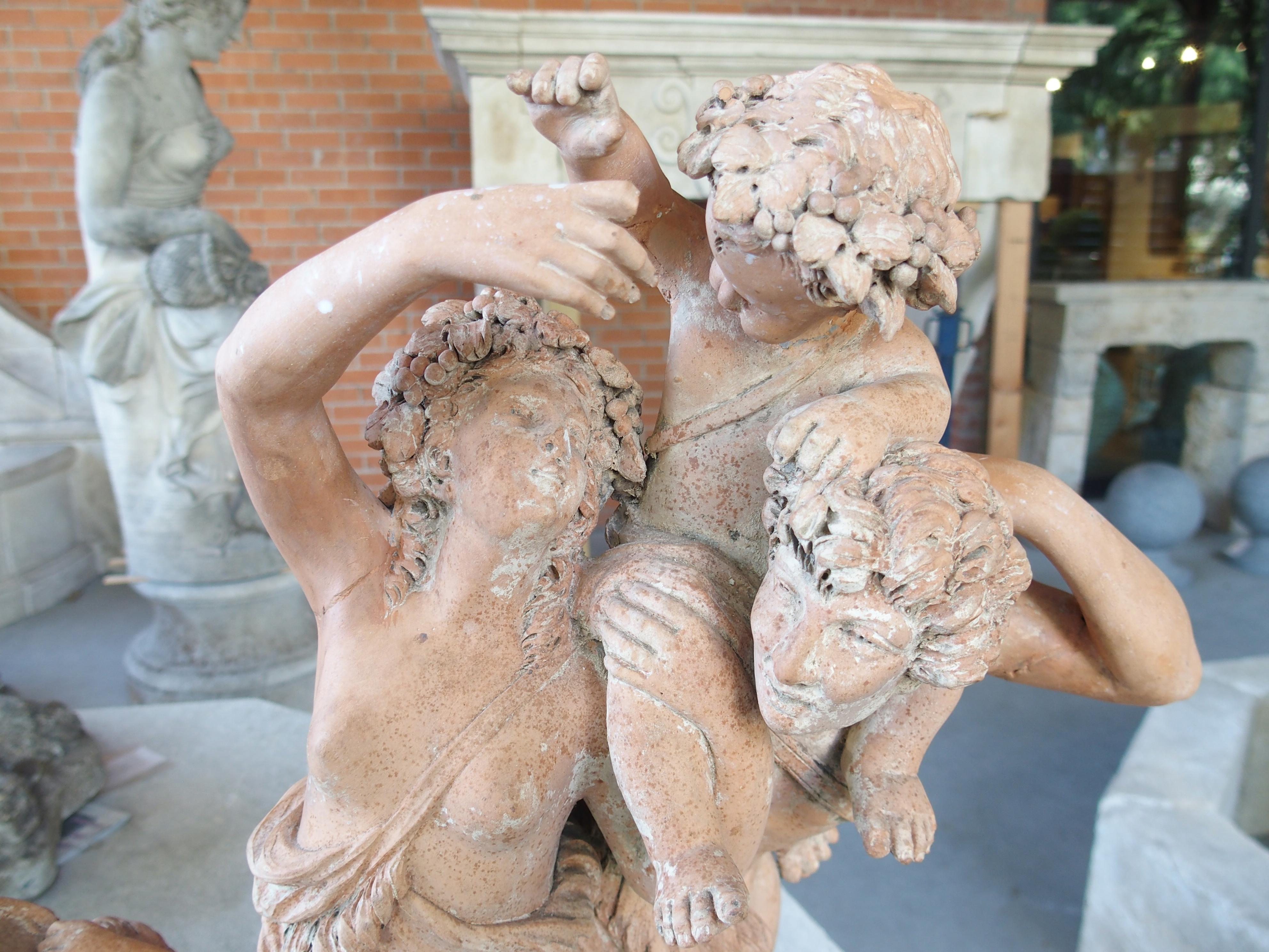 Le Triomphe de Bacchus, 19th Century French Terra Cotta Sculpture after Clodion For Sale 1