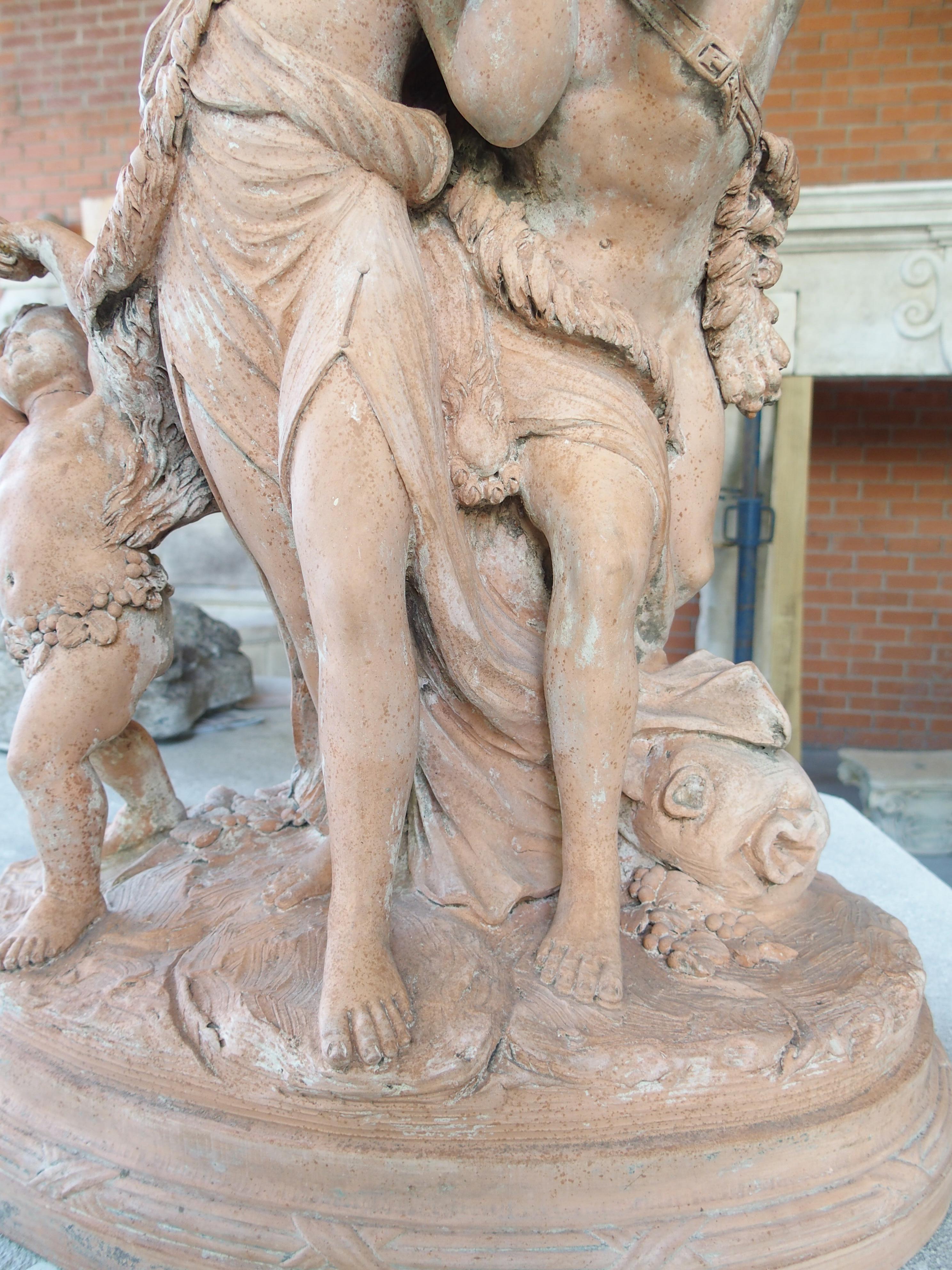 Le Triomphe de Bacchus, 19th Century French Terra Cotta Sculpture after Clodion For Sale 3