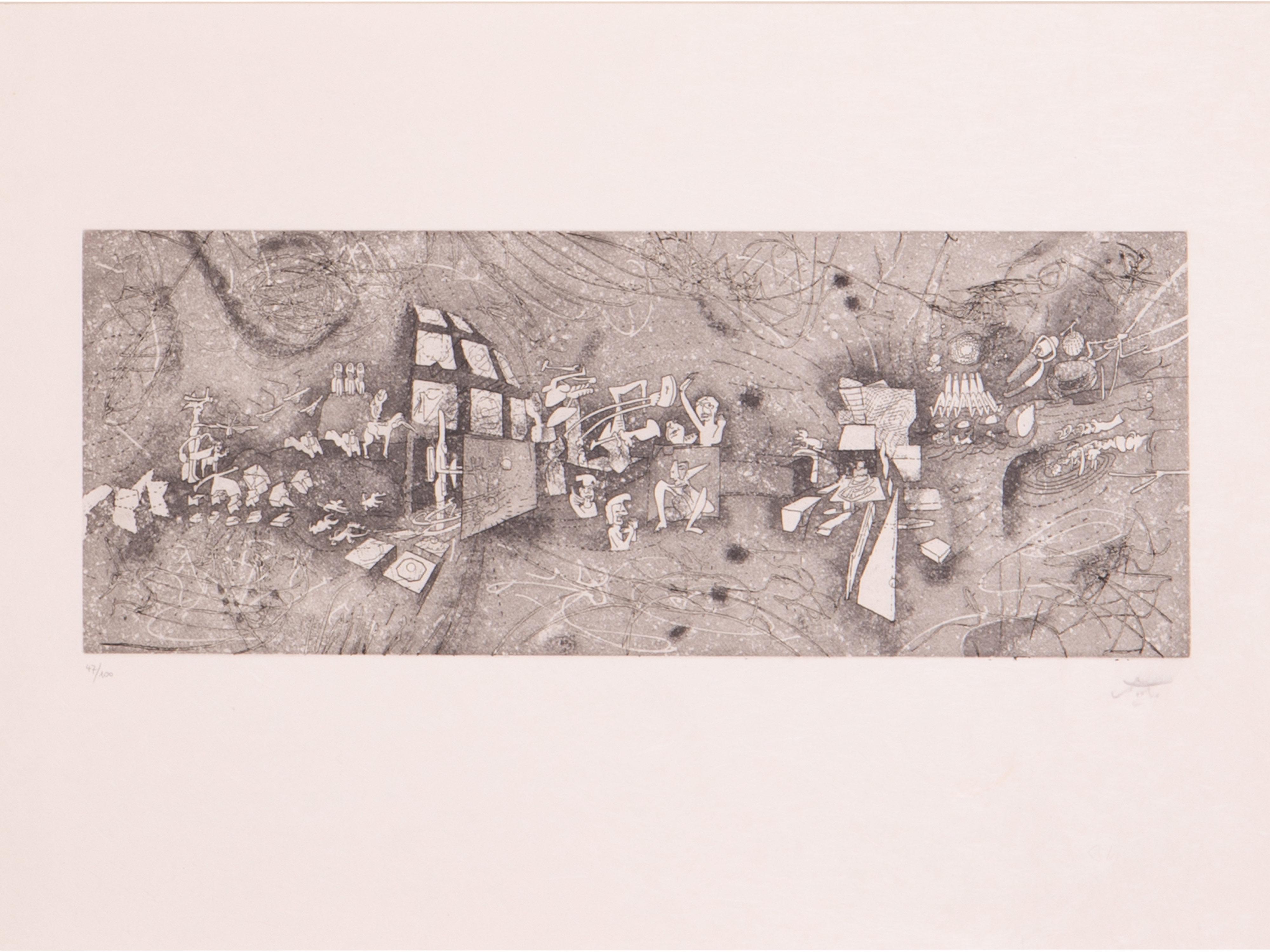Carpeta Le Verbo Hommérica con 6 aguafuertes firmados y numerados de Roberto Matta en Excelente estado para la venta en Ozzano Dell'emilia, IT
