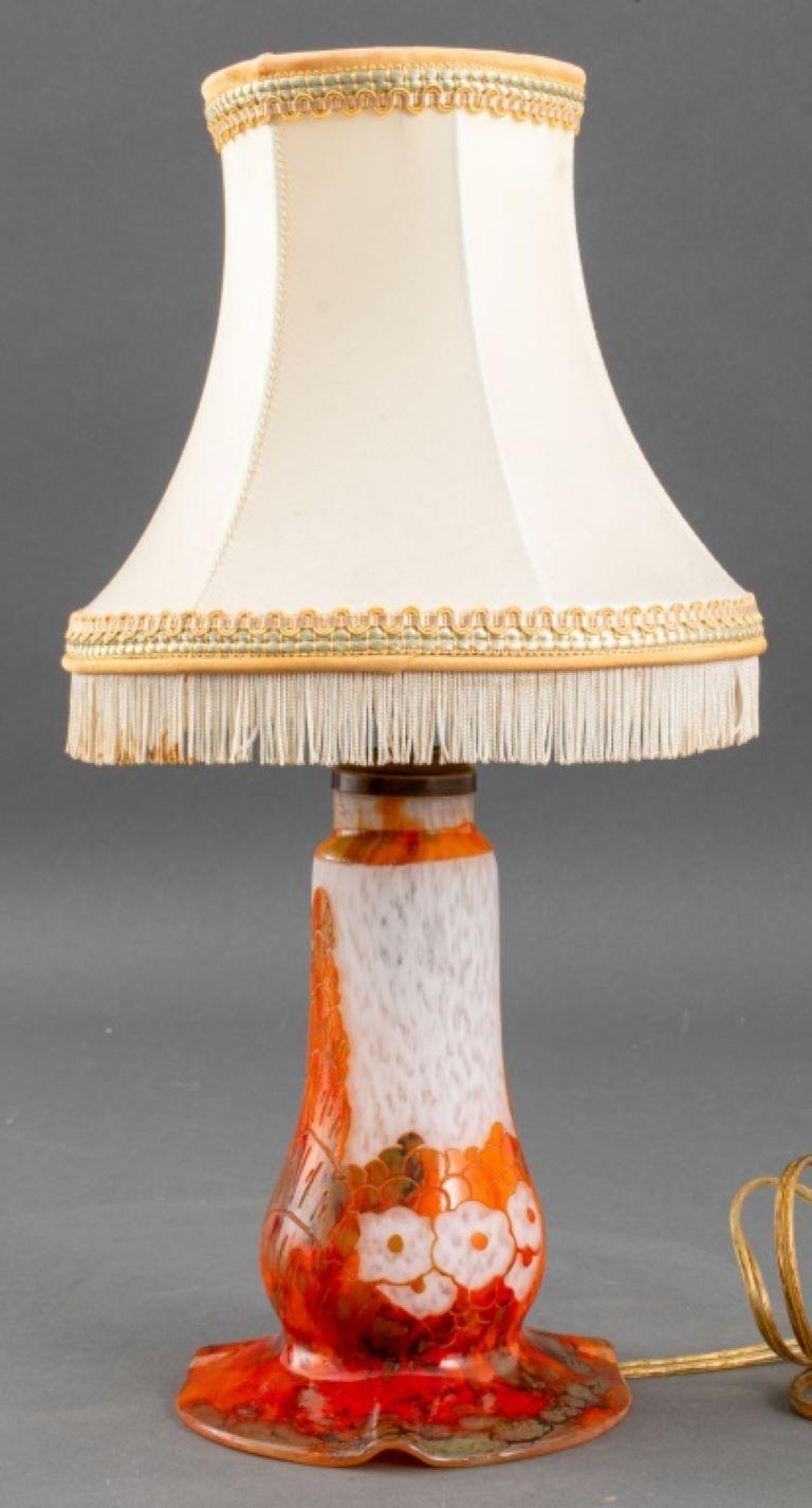 Le Verre Francais Art Deco Cameo Glass Lamp Base For Sale 5