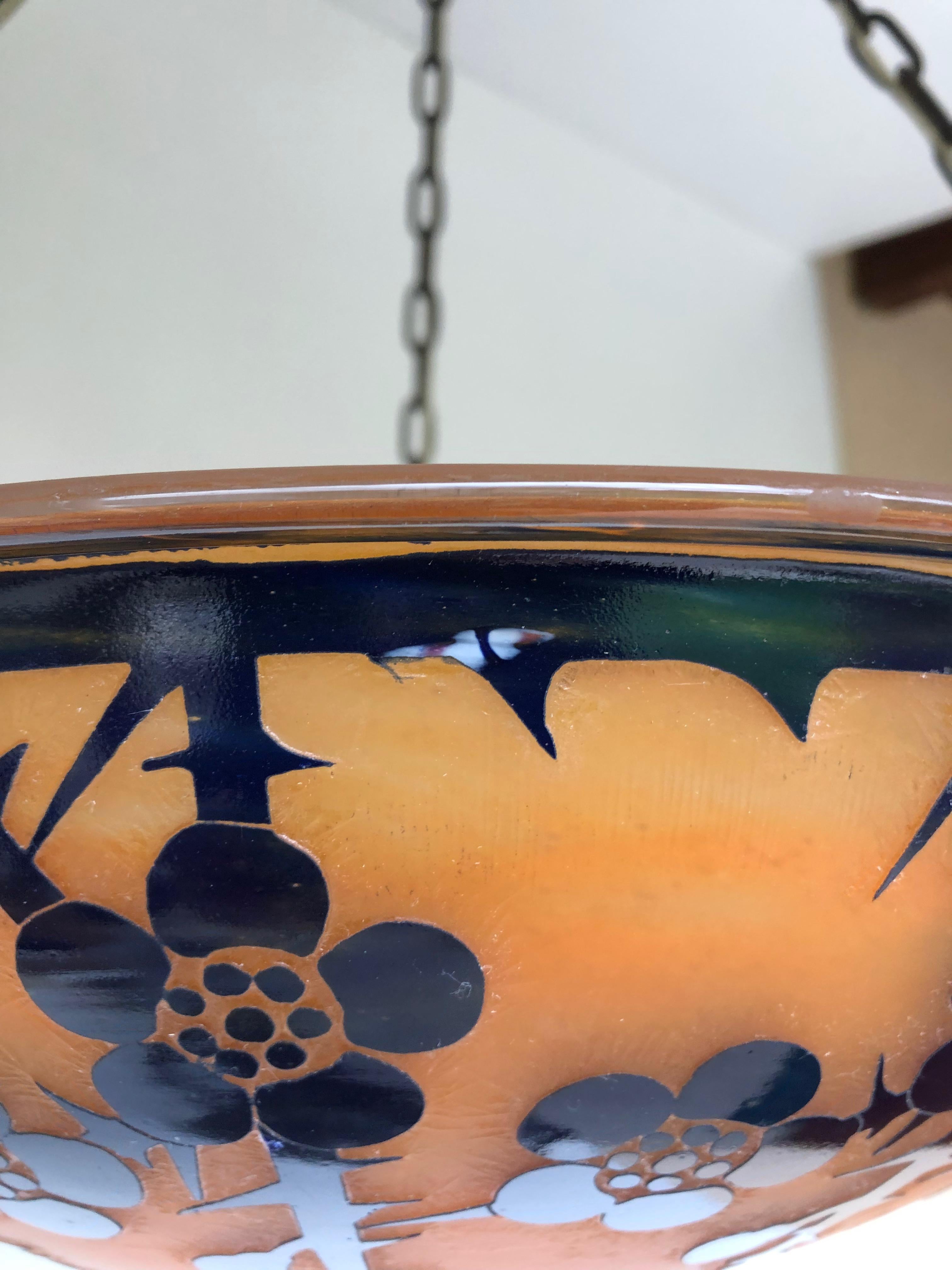 Le Verre Français Lámpara Art Déco Modelo Aubépine siglo XX en venta