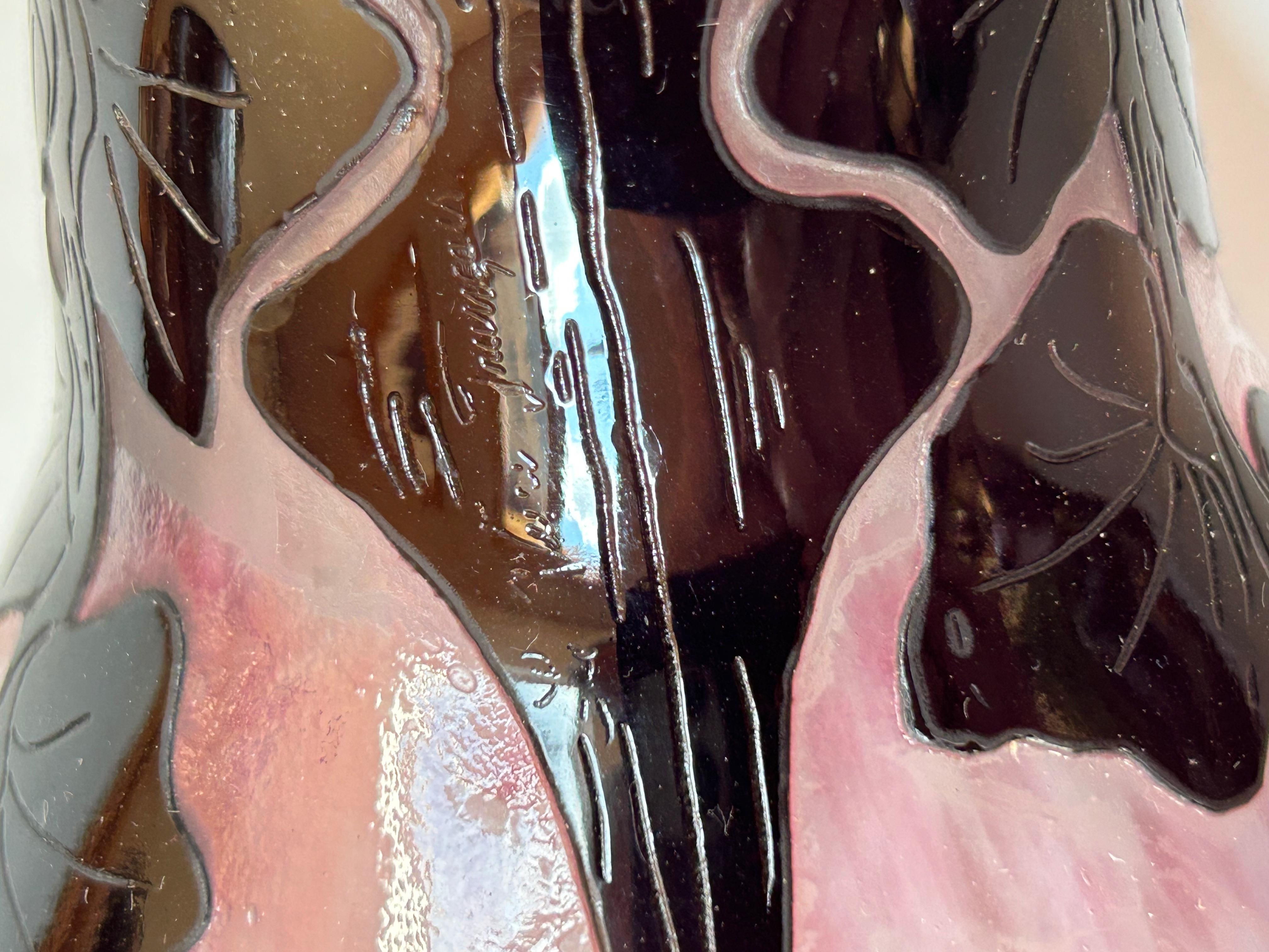 Le Verre Français Luz nocturna Art Decó Dalia en venta 7