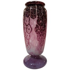 Le Verre Francais Art Deco Vase 
Falling Flowers
