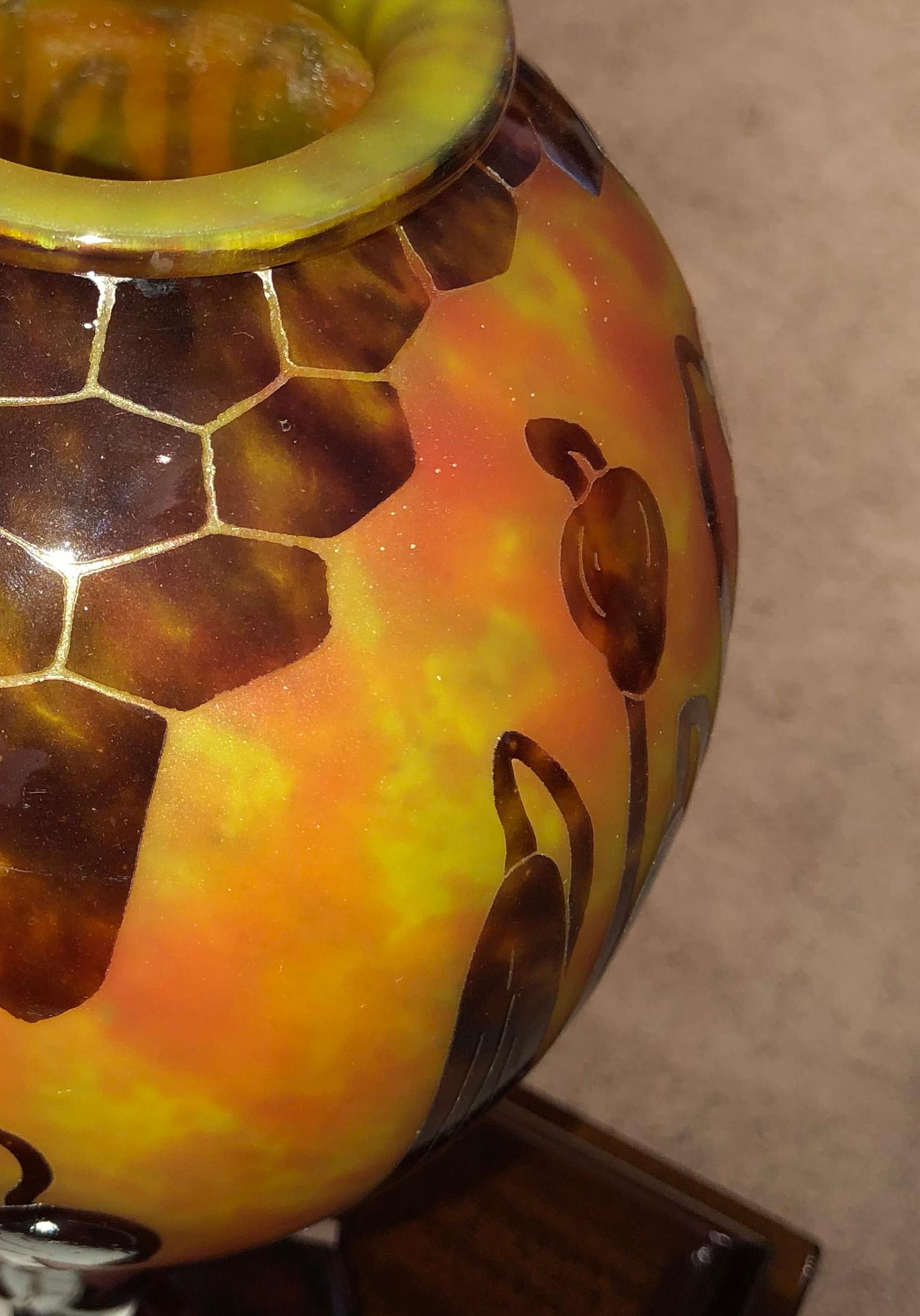 Verre Vase Art déco français en vente