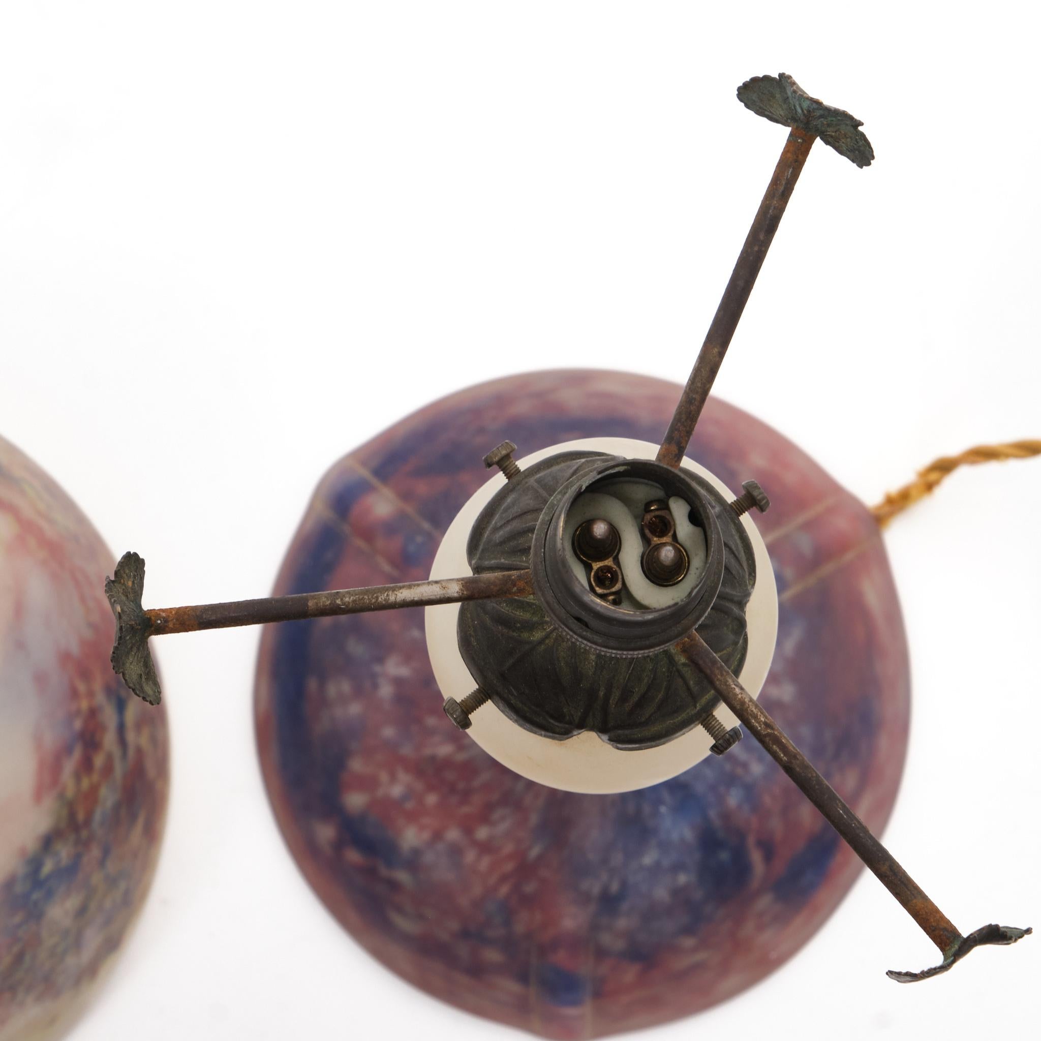 Lampe française Le Verre, verre d'art par Charles Schneider en vente 2