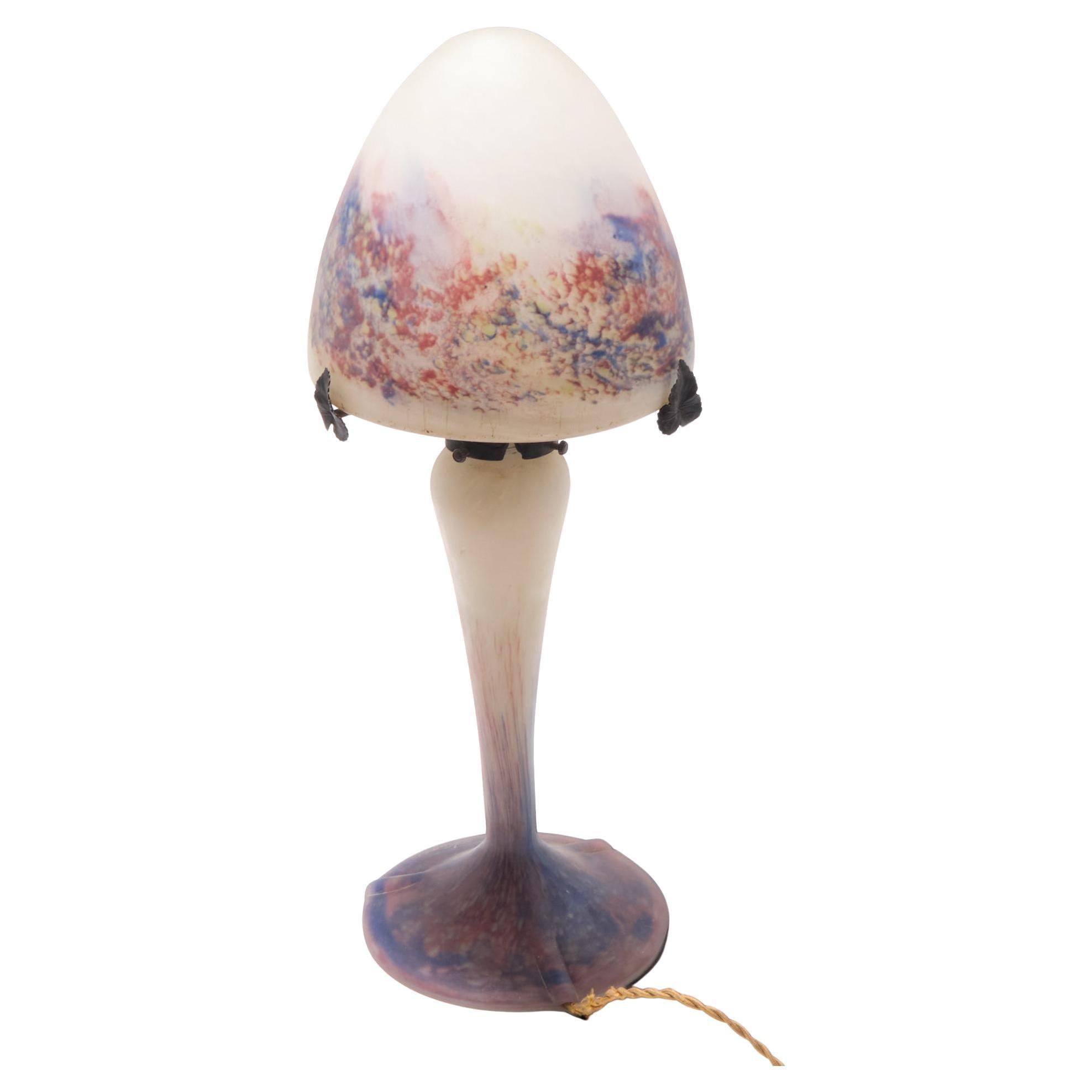 Lampe française Le Verre, verre d'art par Charles Schneider