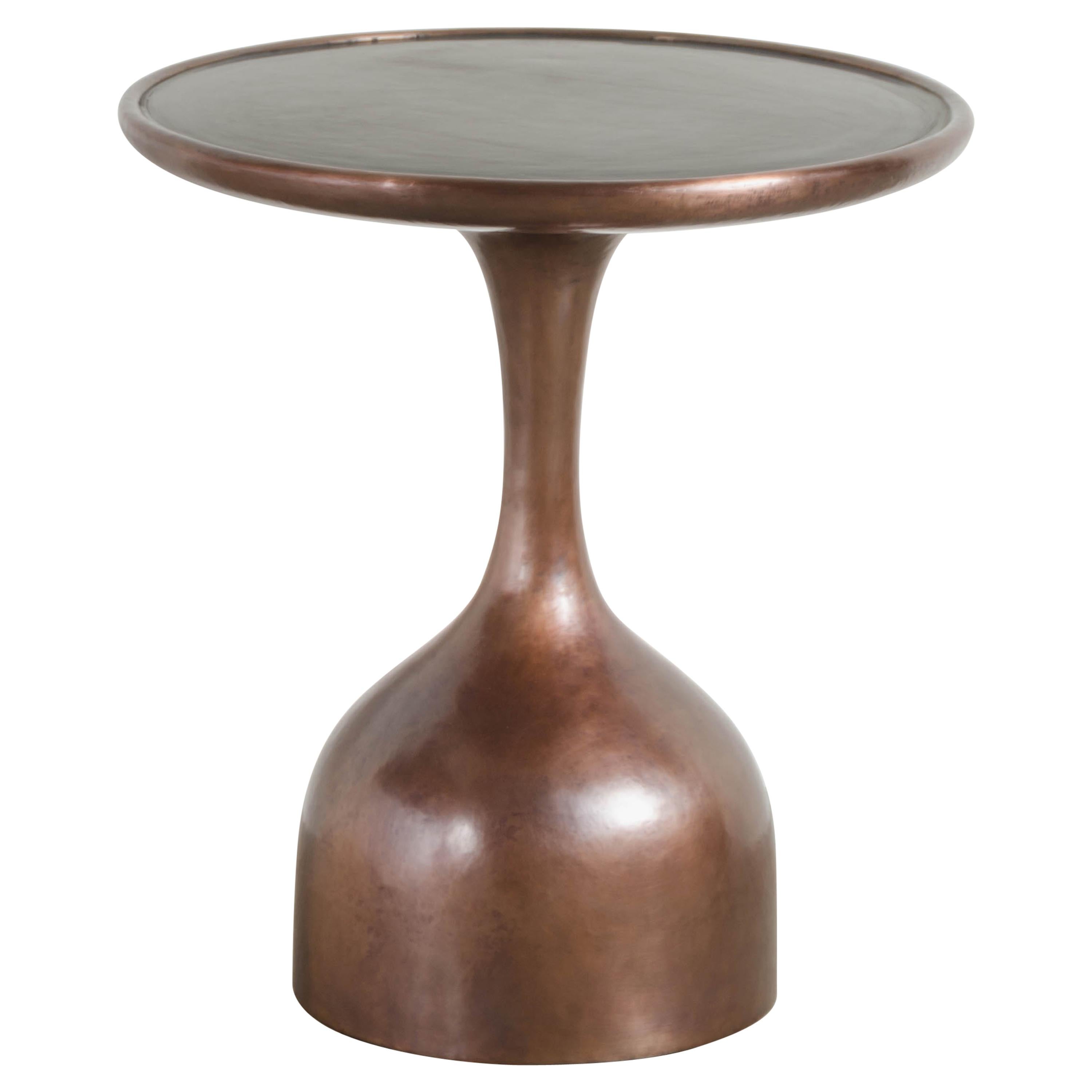 Tavolo Le Verre con piano in lacca nera di Robert Kuo, Repoussé a mano, Limited