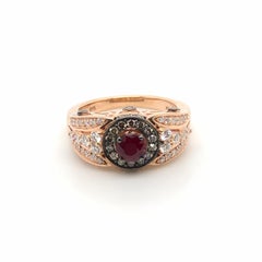 Le Vian 1/2 Carat Ruby Rose Gold Bridal Ring