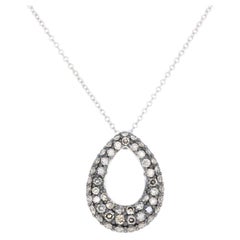 Vintage Le Vian 1.00 Carat Round Brilliant Diamond Pendant Necklace, 14 Karat Gold