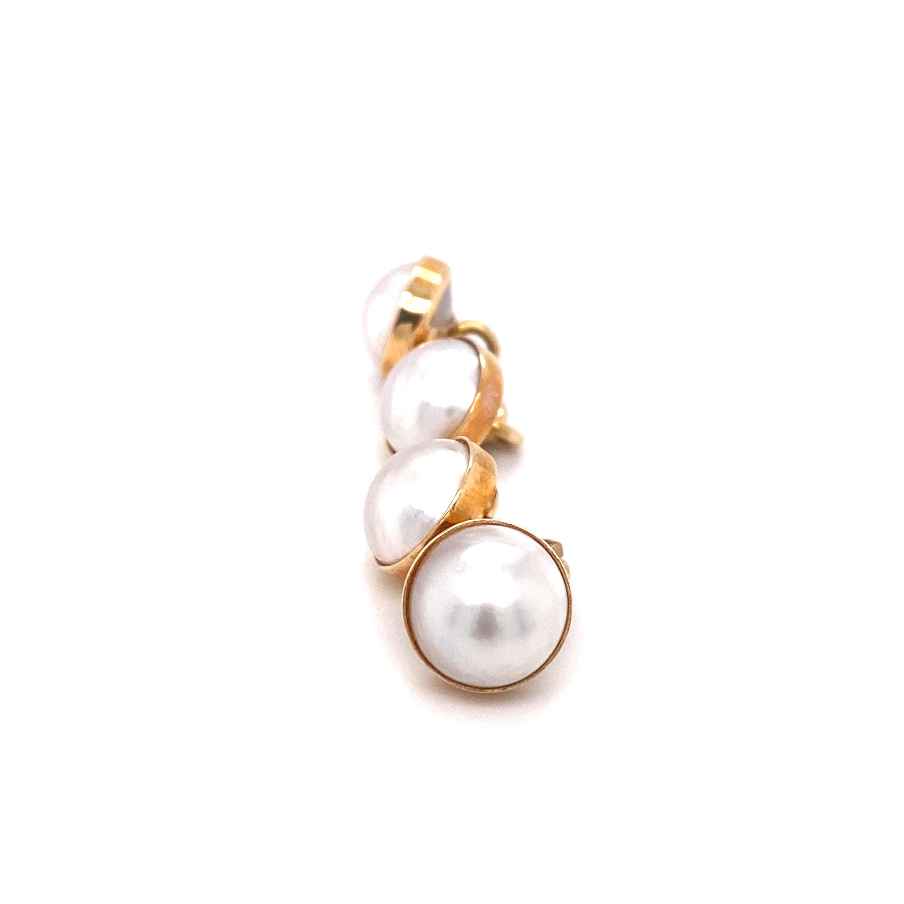 Art Déco A Link con catena di perle Le Vian Mabe in oro 14K in vendita