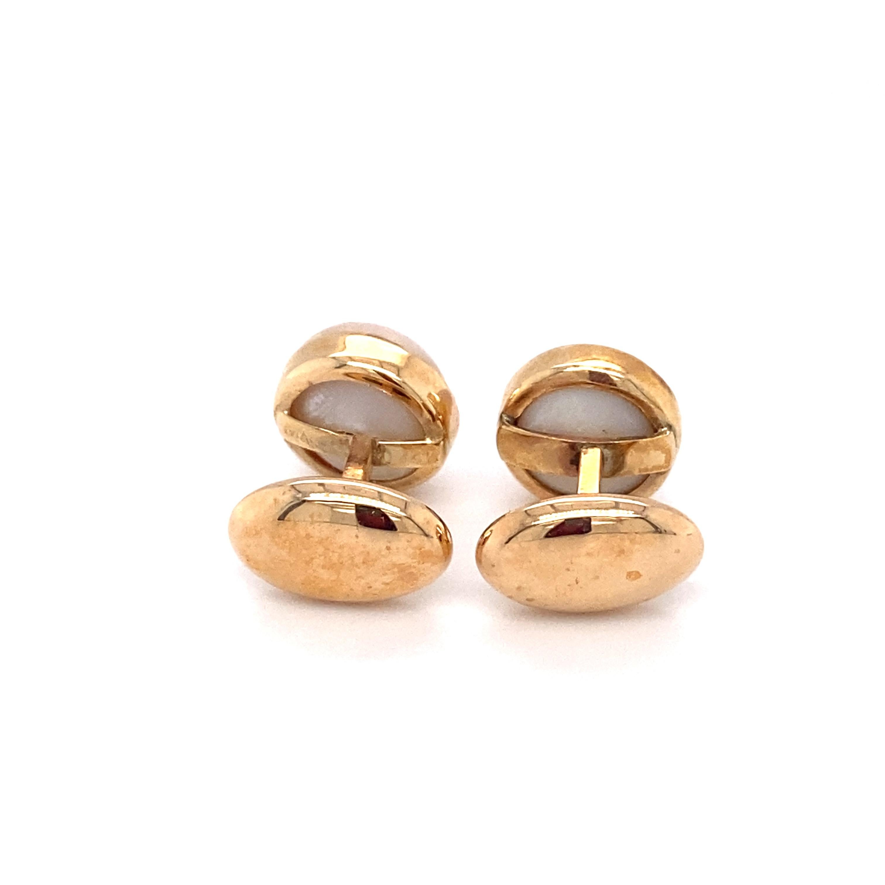 Modern Le Vian Mabe Pearl Cuff Links in 14K Gold