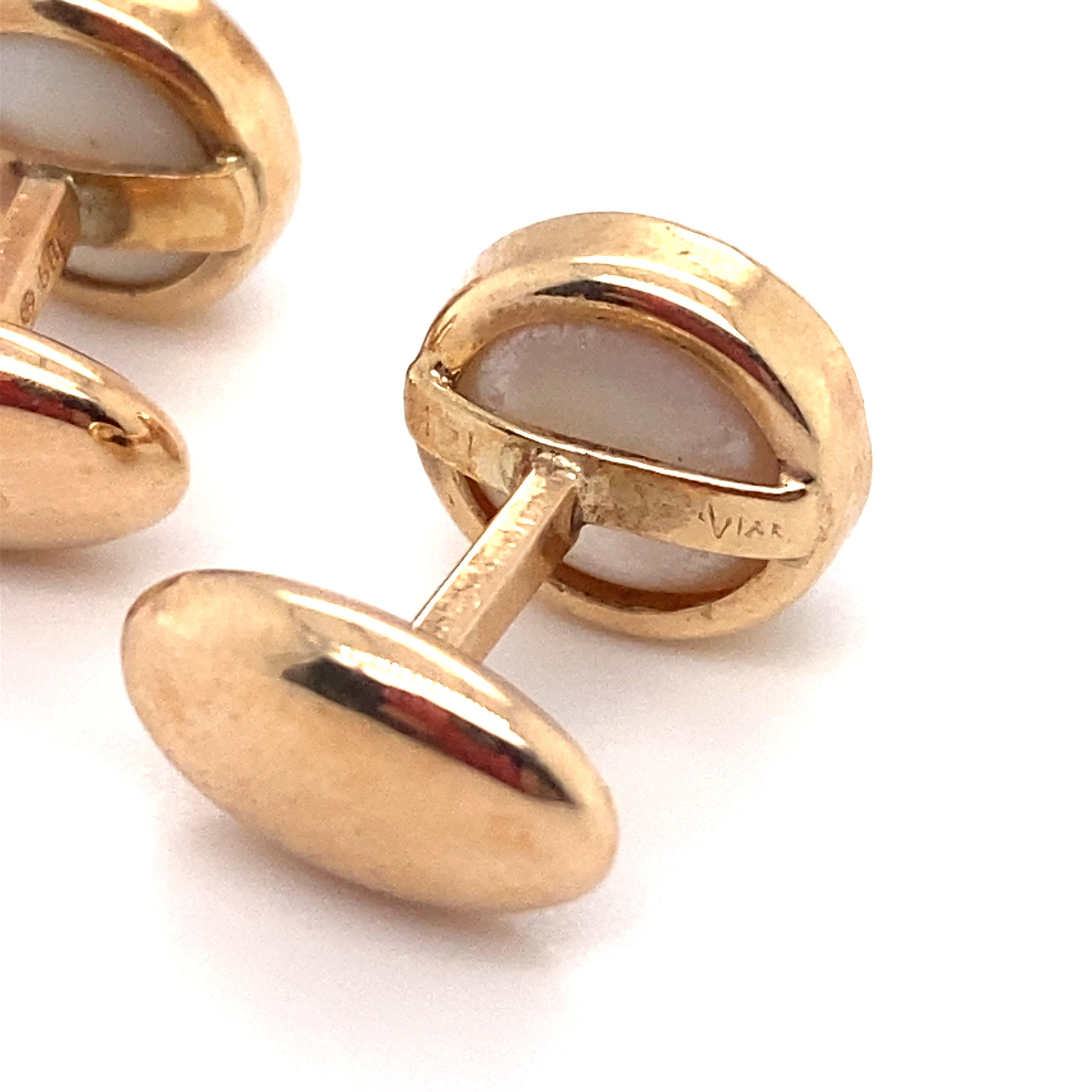 Men's Le Vian Mabe Pearl Cuff Links in 14K Gold