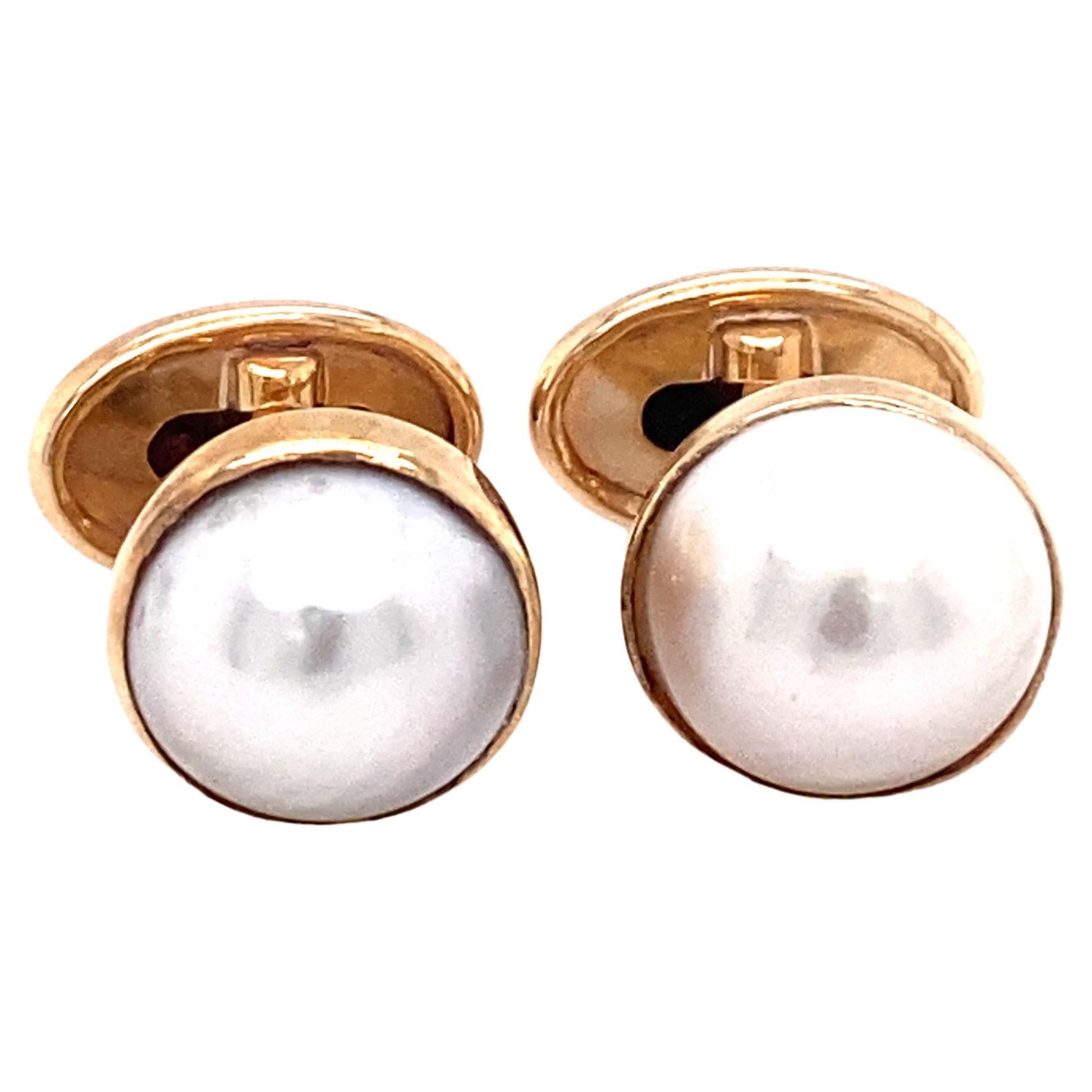 Le Vian Mabe Pearl Cuff Links in 14K Gold