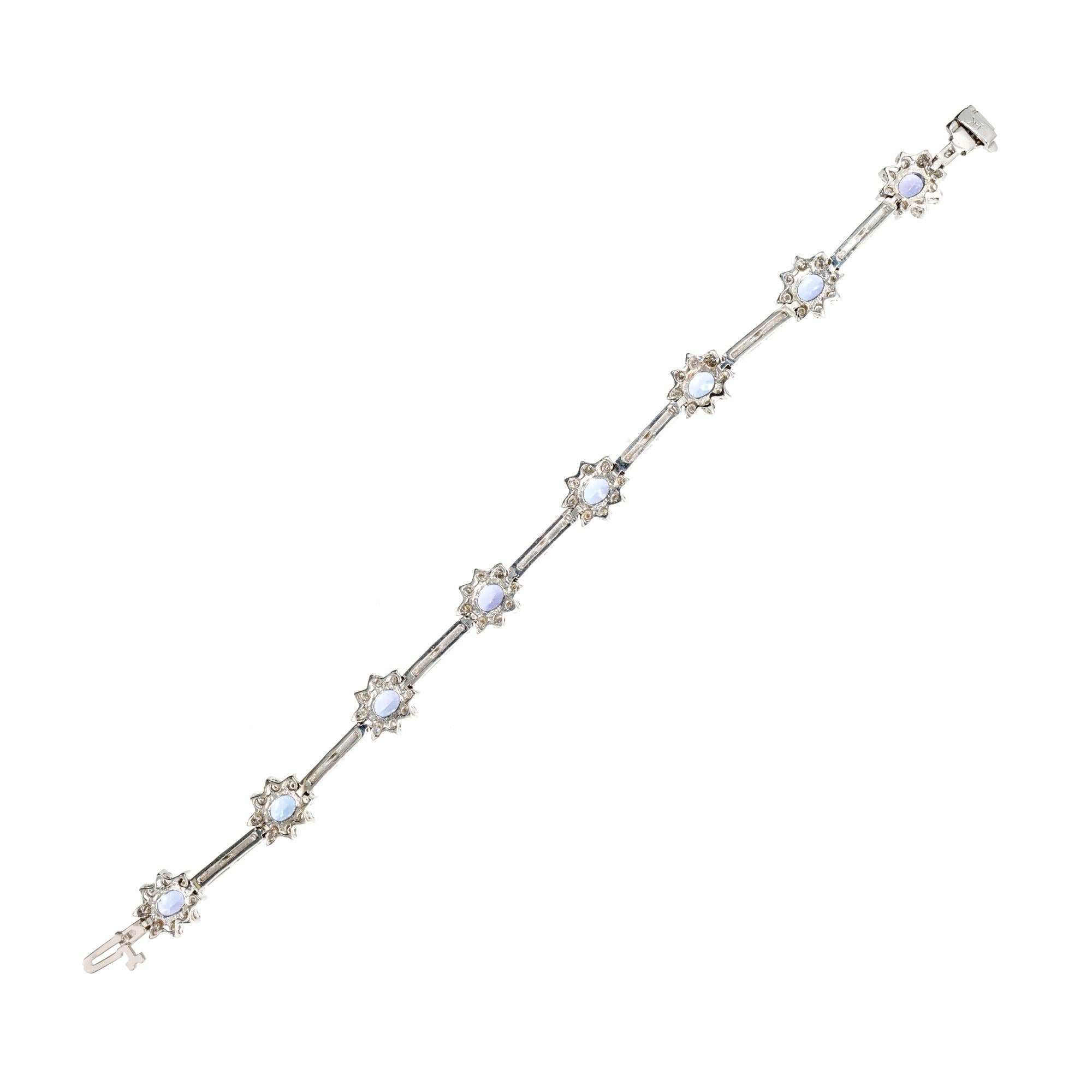 Women's Le Vian 12.00 Carat Tanzanite Diamond White Gold Bracelet For Sale