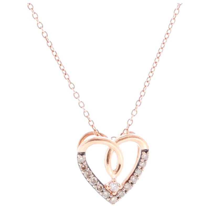 Le Vian 14 Karat Rose Gold Heart Diamond Necklace