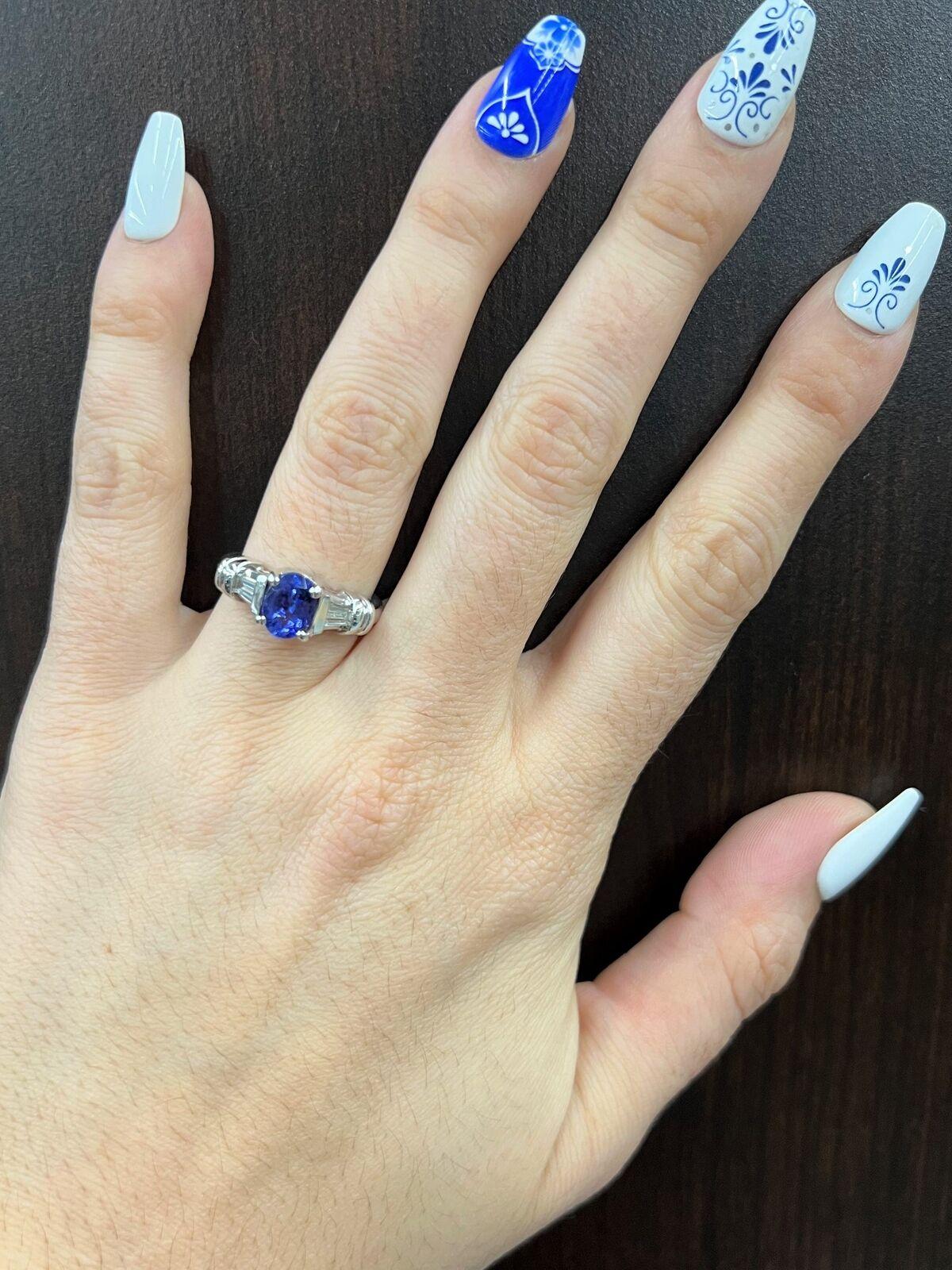 Le Vian 14 Karat White Gold Blueberry Tanzanite and Diamond Ring 6