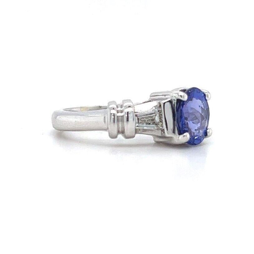 Women's or Men's Le Vian 14 Karat White Gold Blueberry Tanzanite and Diamond Ring
