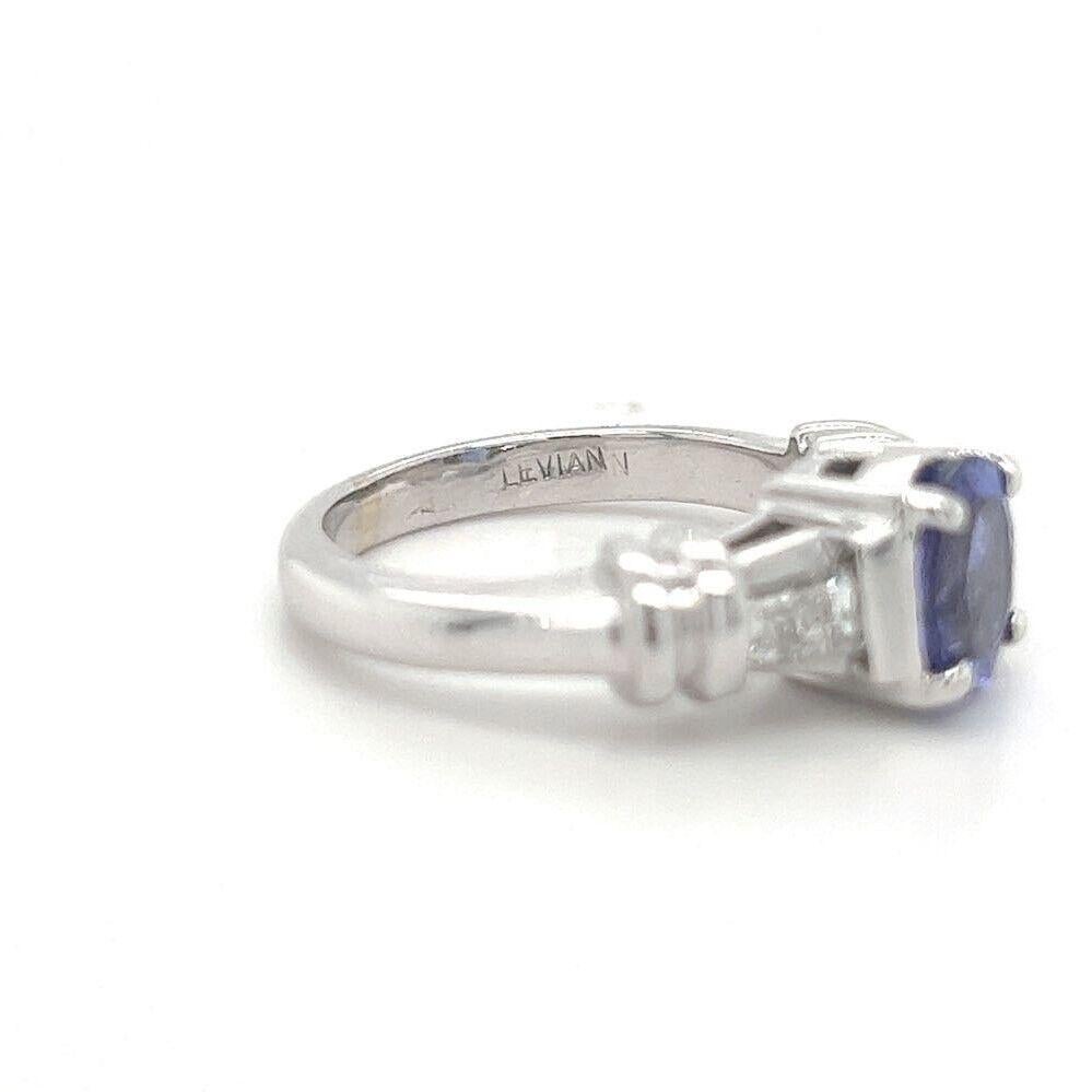 Le Vian 14 Karat White Gold Blueberry Tanzanite and Diamond Ring 4