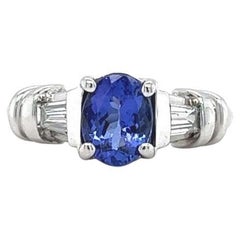 Le Vian 14 Karat White Gold Blueberry Tanzanite and Diamond Ring