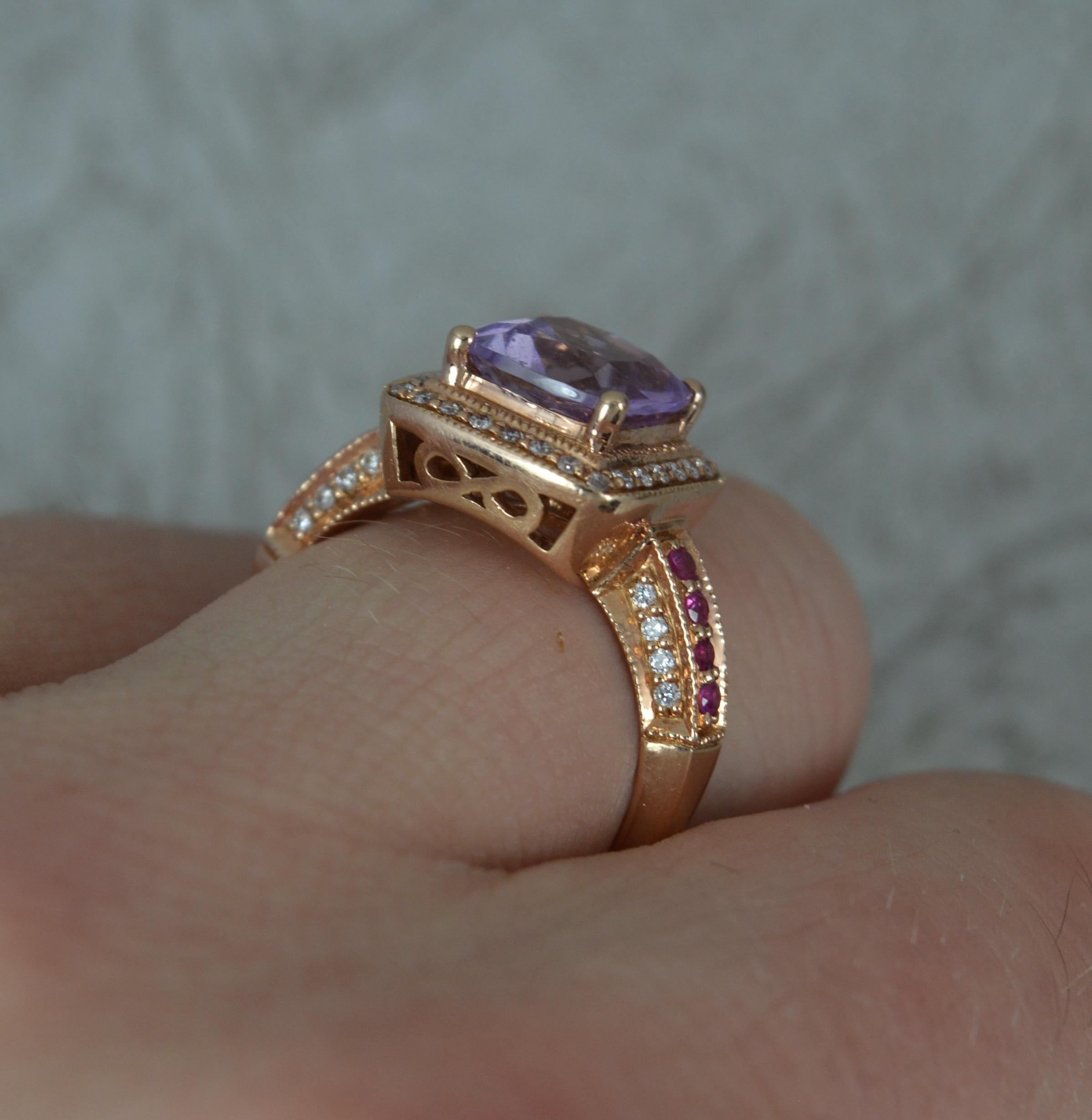 levian rose gold amethyst ring