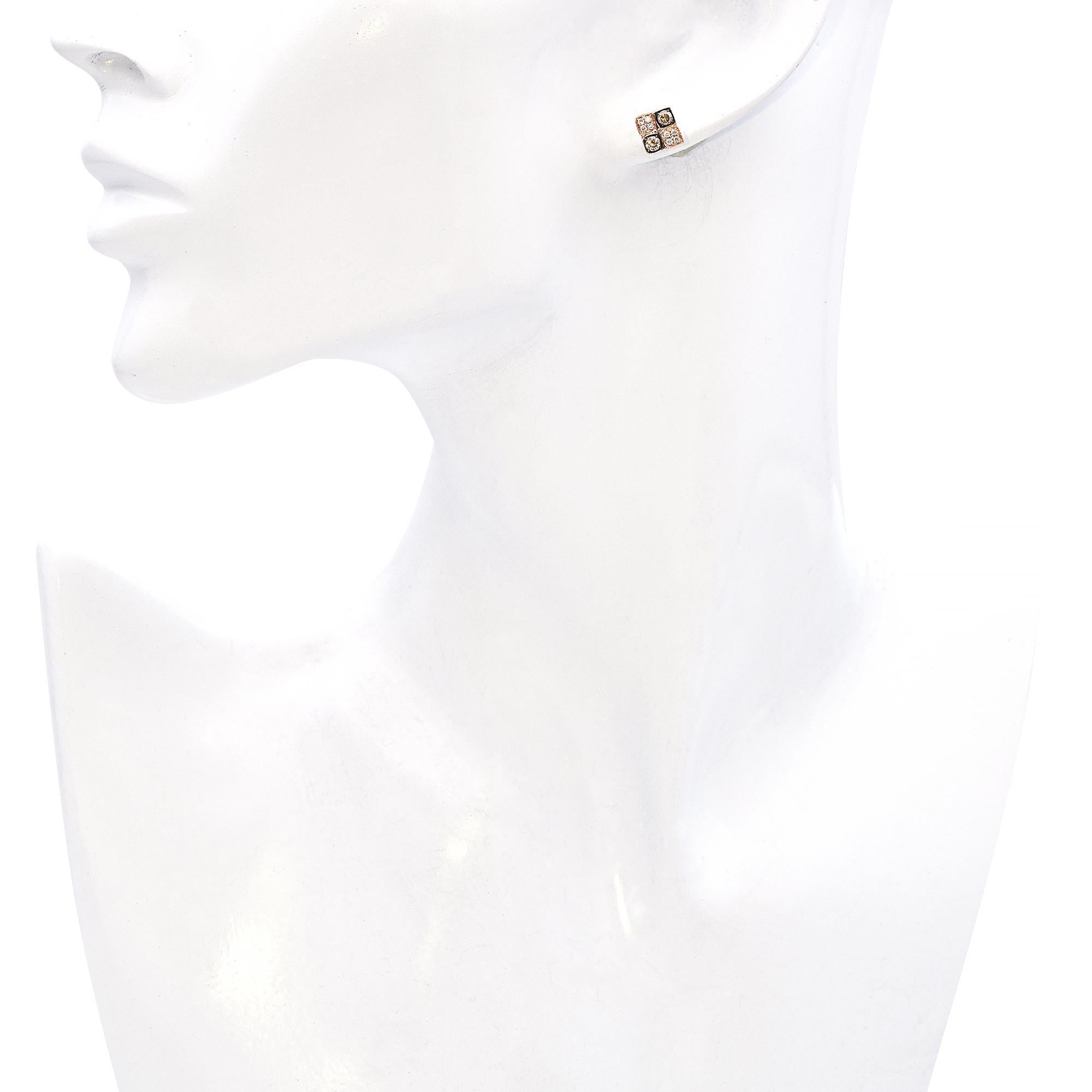 Weight: 1.5 Grams
Stone: 0.32 TCW Diamond (1 - 2.5 mm, 0.005 - 0.06 ct.)
Measurements: 6.45 x 6.6 x 2 mm
Hallmark: LE VIAN 14k

ITEM #: BR-1525-022525-19