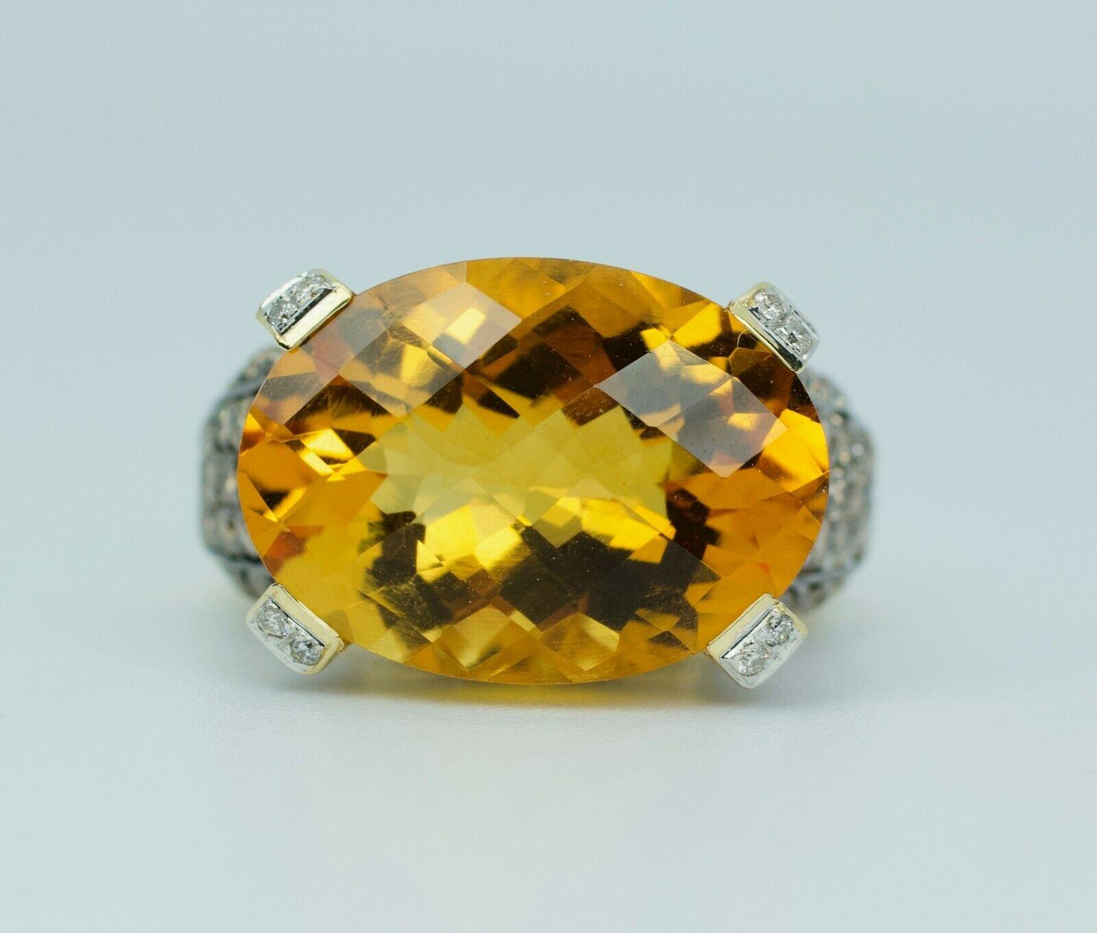 Le Vian 14k Yellow Gold Checkerboard Citrine With Chocolate Diamond Ring

10.1 Grams

Ring Size 7

1 Oval Checkerboard Citrine 18x13mm

Round Chocolate And White Diamonds 2 Carats Total Weight 

This is a beautiful Le Vian ring that shows off this