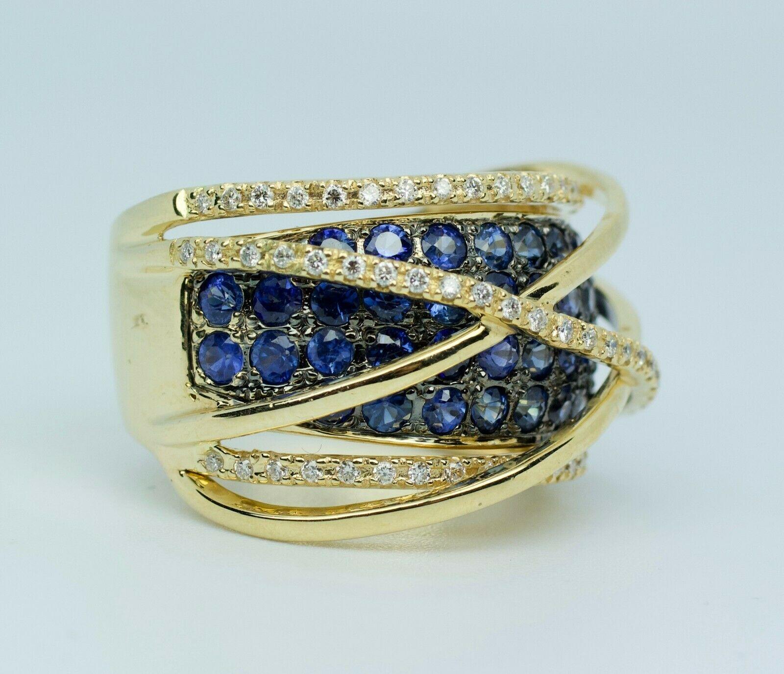Le Vian 14k Yellow Gold White Round Diamond And Blue Sapphire Ring

12 Grams

Ring Size 7.5

This is a beautiful Le Vian ring. This ring is a beautiful band that shows off these bright blue sapphires! If you have any questions or concerns please do