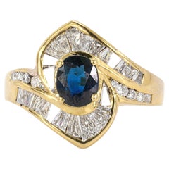 Le Vian 14k Gelbgold Saphir & Diamant Vintage-Ring