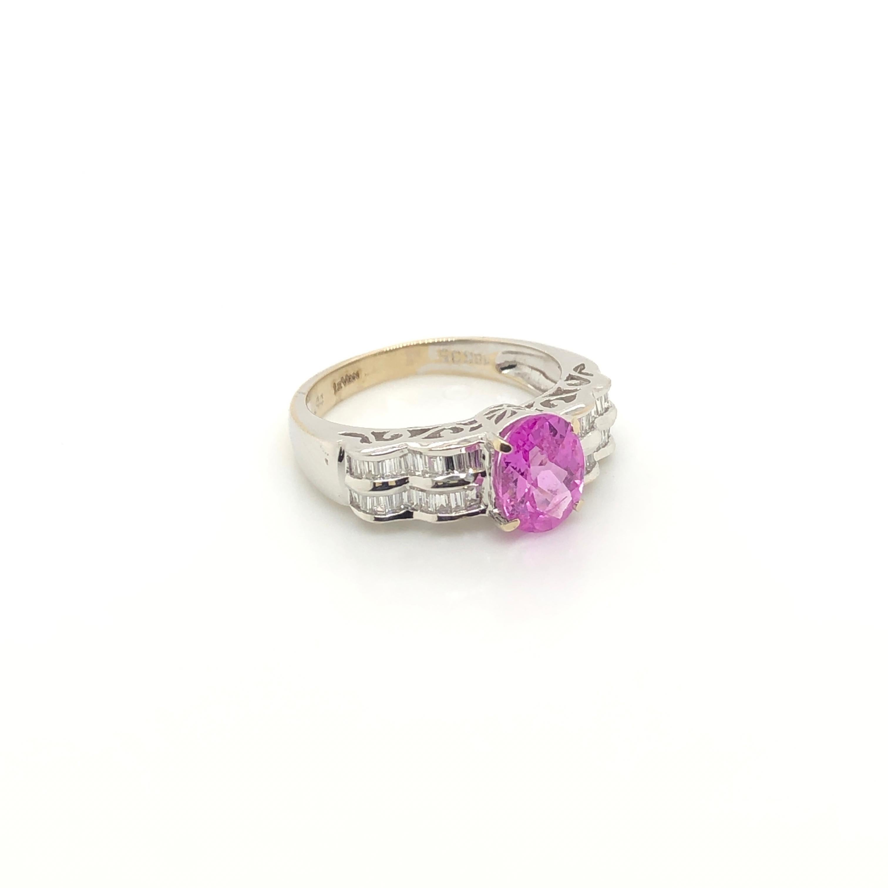 le vian pink sapphire ring