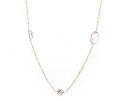 Le Vian 1.51ctw Morganite and 0.54ctw Diamond Station Necklace in 14K
