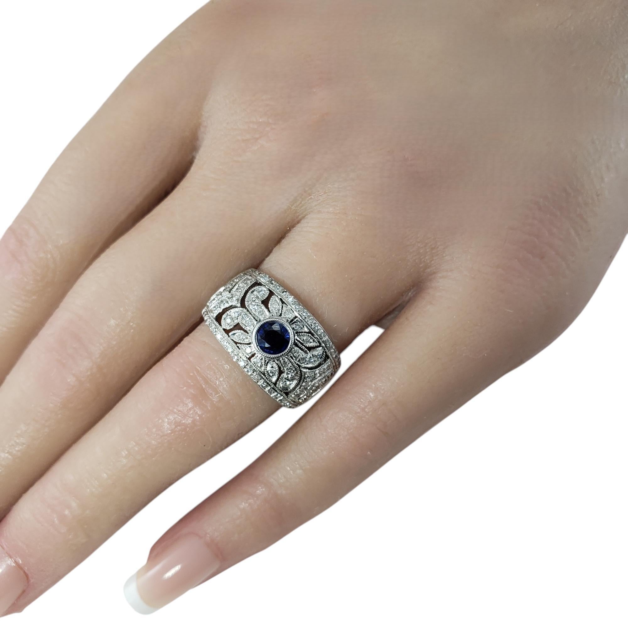 Le Vian 18K White Gold Sapphire & Diamond Band Size 5.5  #19830 For Sale 1