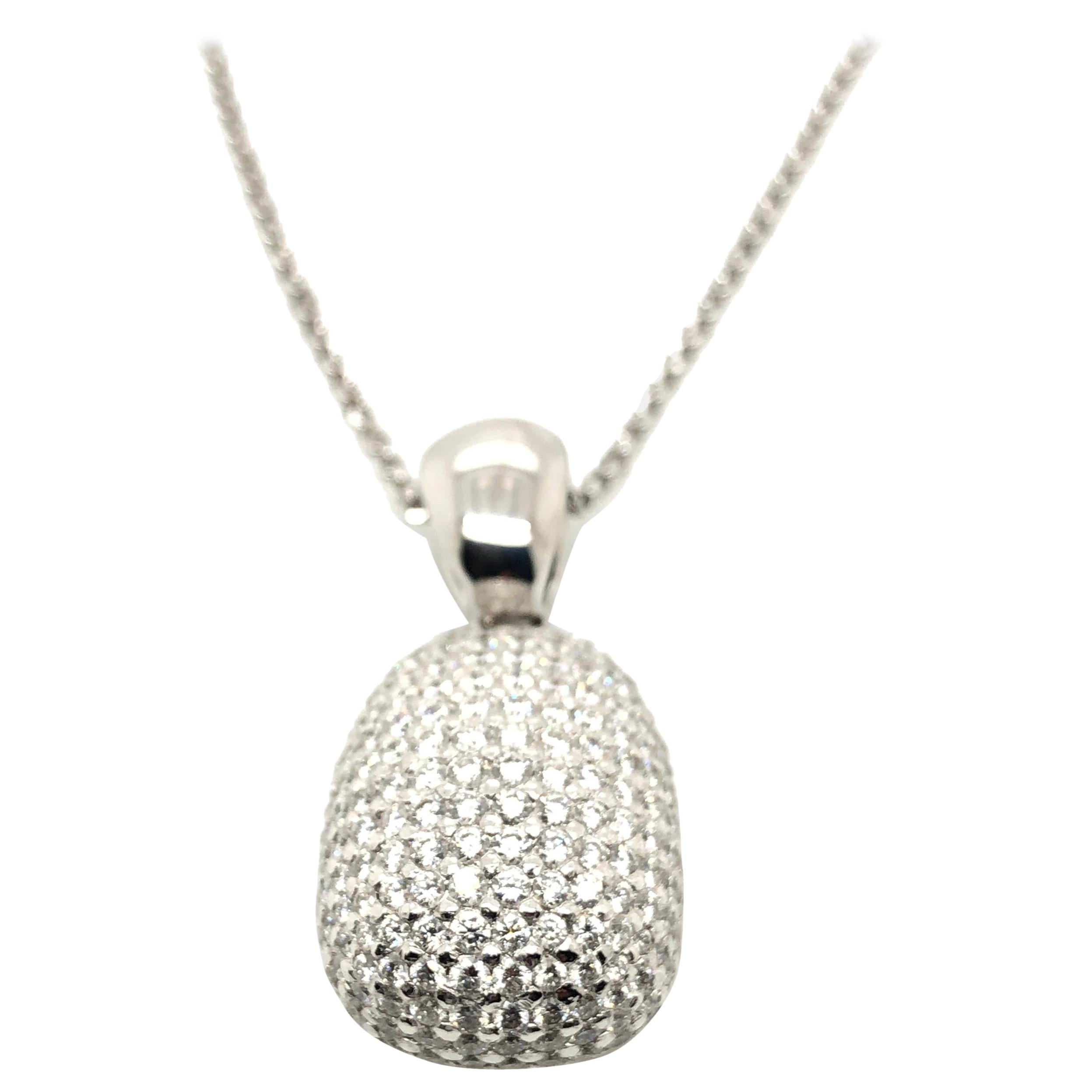 Le Vian 2.2 Carat White Diamond Pendant Necklace For Sale