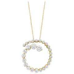 Le Vian 3 Carat White Diamond Pendant Set in 14 Karat Yellow Gold