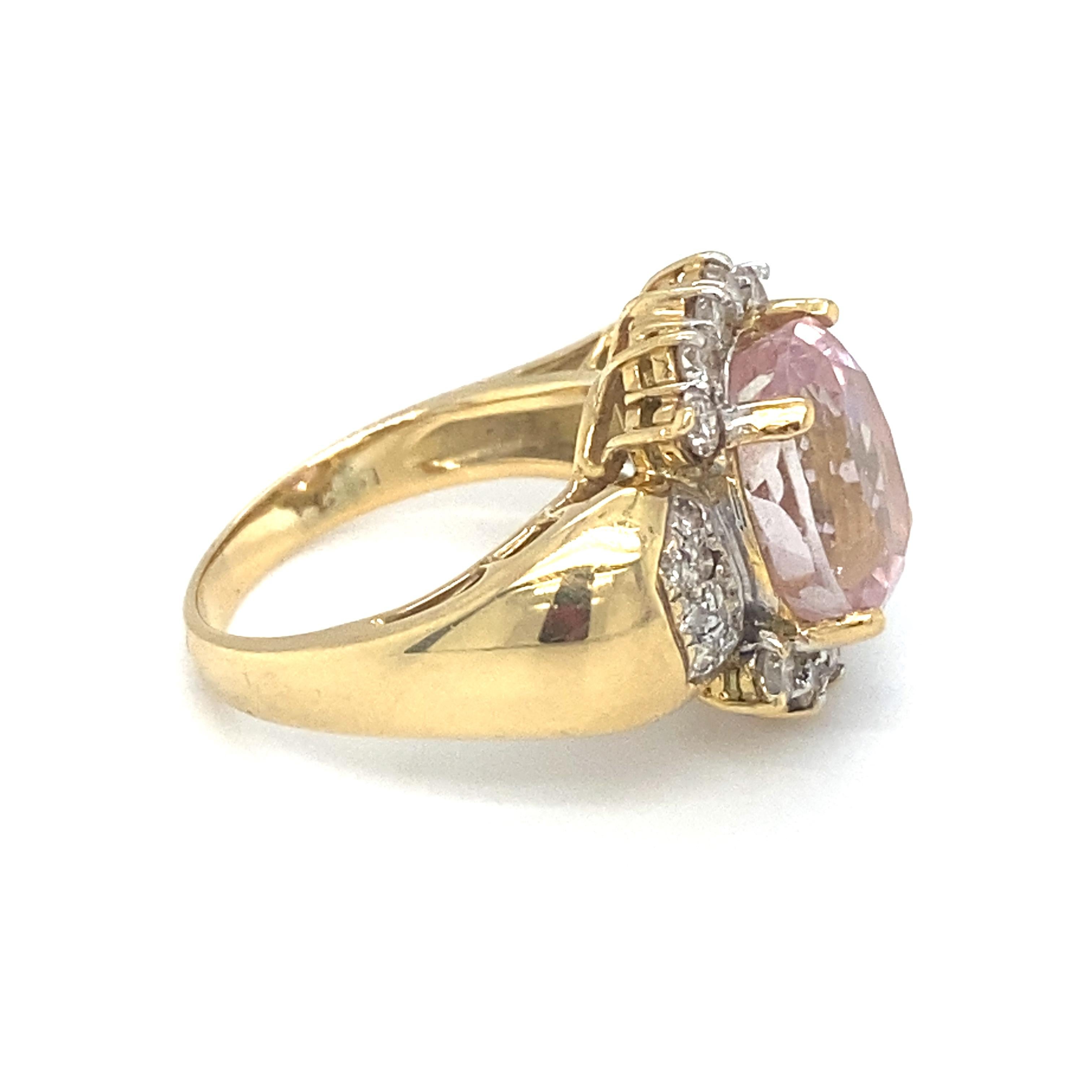 Le Vian 3.0ct Kunzite and Diamond Cocktail Ring in 18k Gold For Sale 1