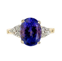Le Vian 4.15 Carat Oval Tanzanite Diamond Yellow Gold Ring