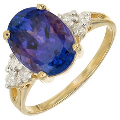 Le Vian 4.15 Carat Oval Tanzanite Diamond Yellow Gold Ring