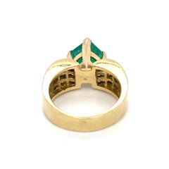 Le Vian 5 Carat Emerald and Diamond Ring in 18 Karat Gold
