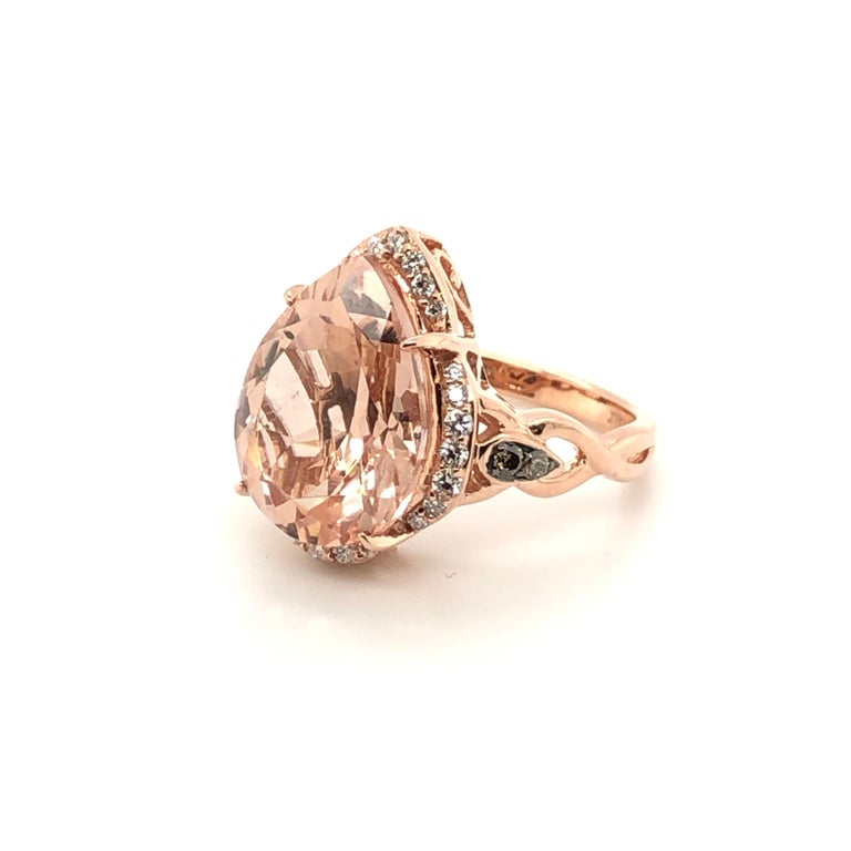 Le Vian 5 Carat Chocolate Diamond Rose Gold Ring For Sale at