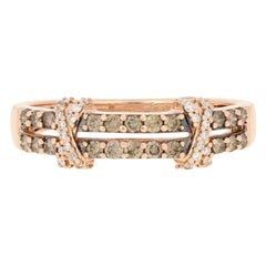 Le Vian .50 Carat Round Brilliant Diamond Band, 14 Karat Rose Gold Ring