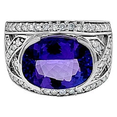 Le Vian 6.5 Carat Tanzanite Ring Set in 14 Karat White Gold