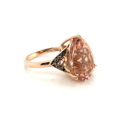 Le Vian 8 Carat Peach Morganite Rose Gold Ring